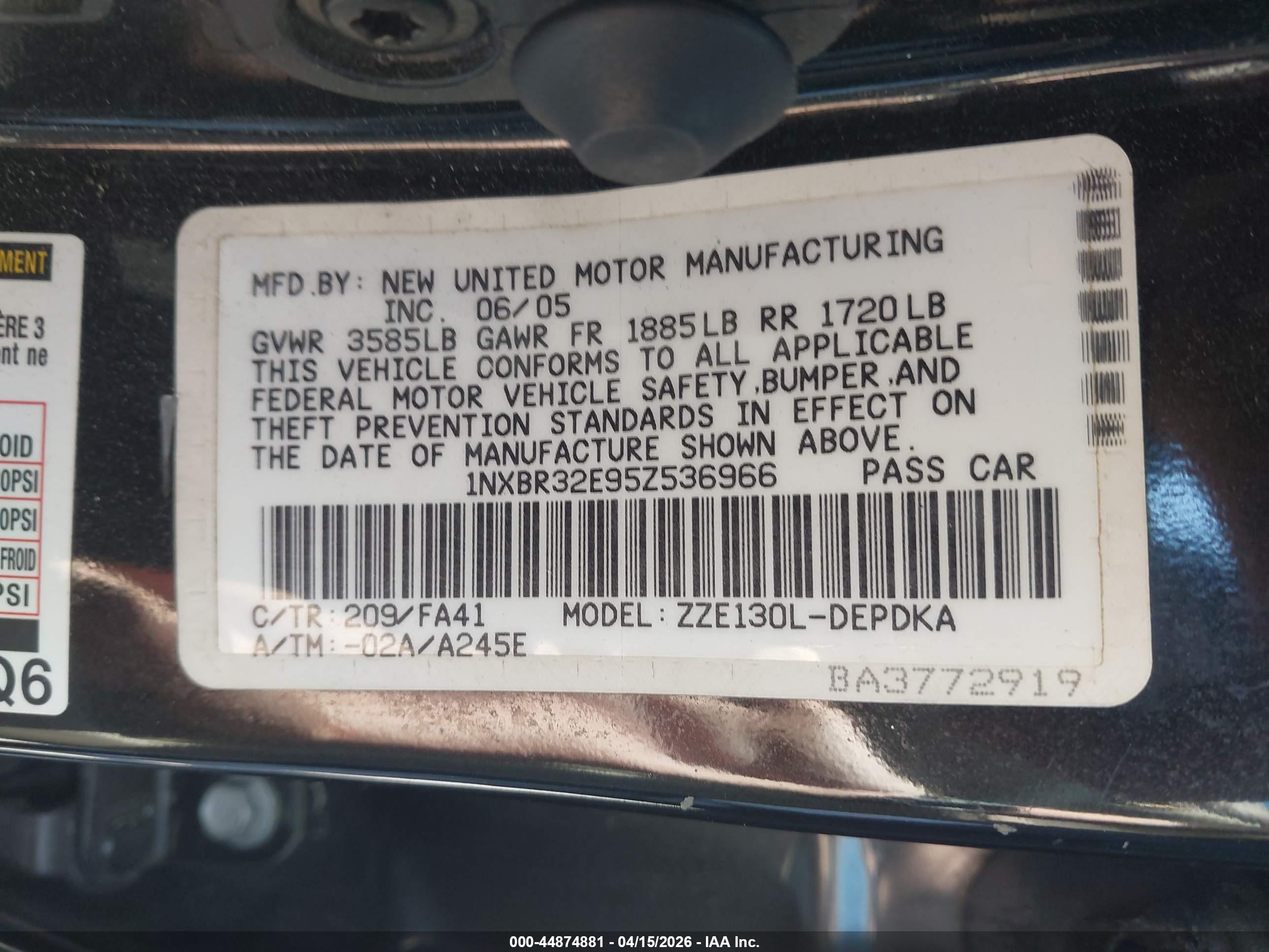 TOYOTA COROLLA image 9