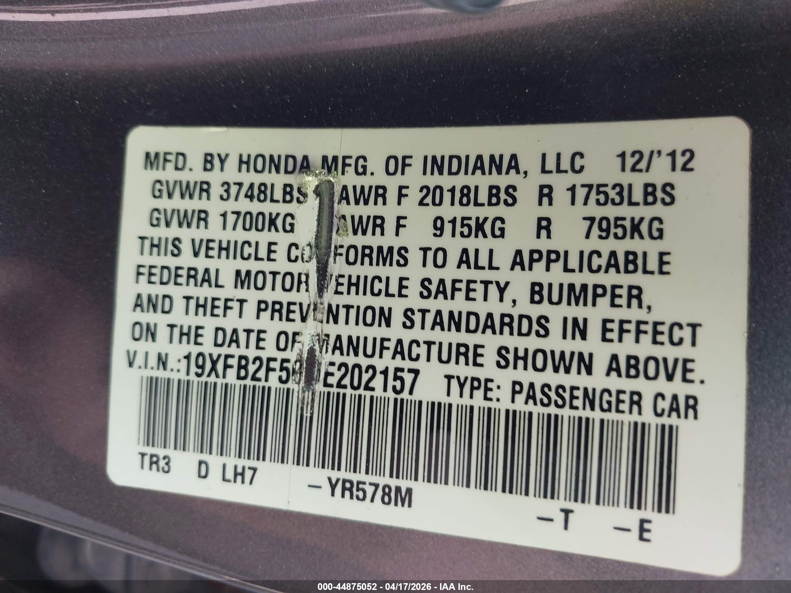 HONDA CIVIC image 9