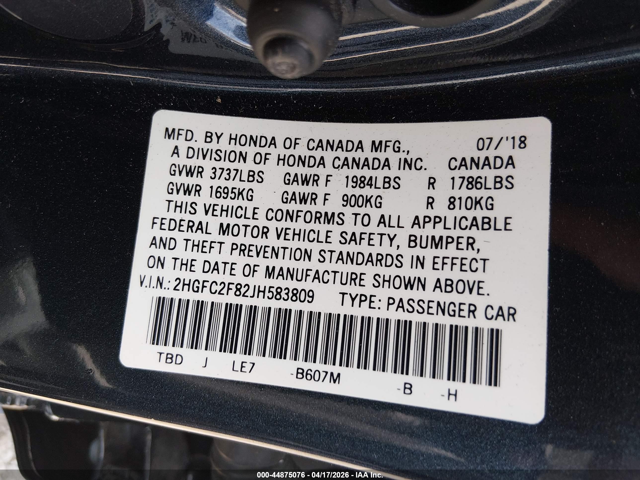 HONDA CIVIC image 9