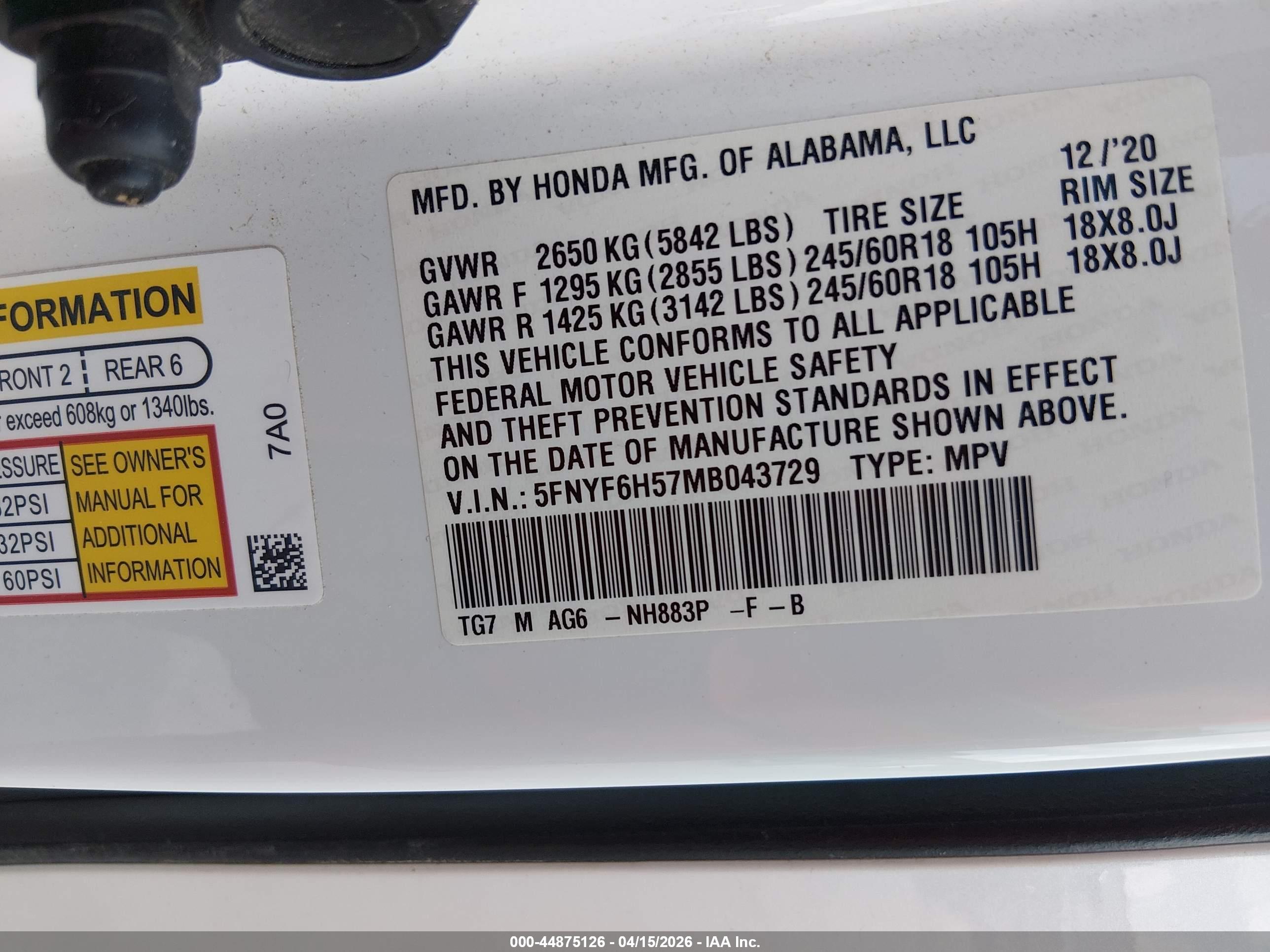 HONDA PILOT image 9