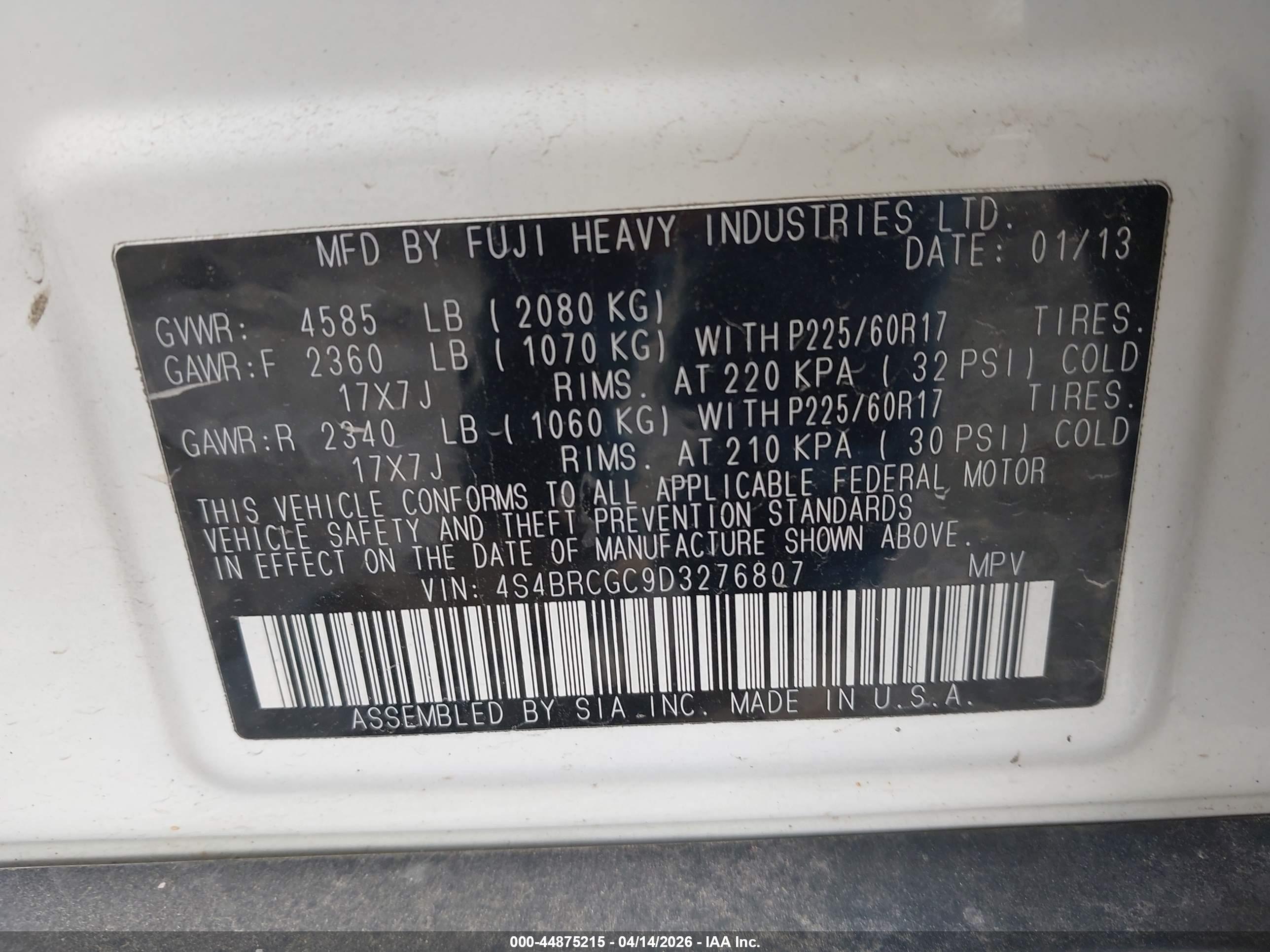 SUBARU OUTBACK image 9
