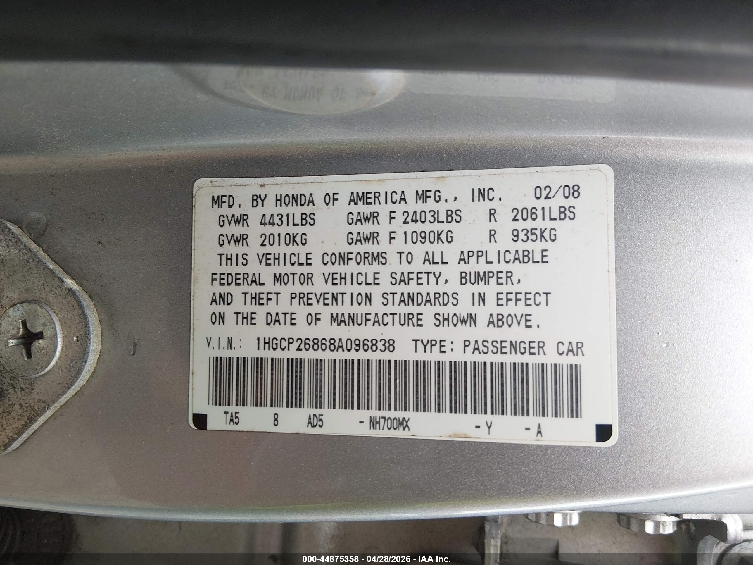 HONDA ACCORD image 9