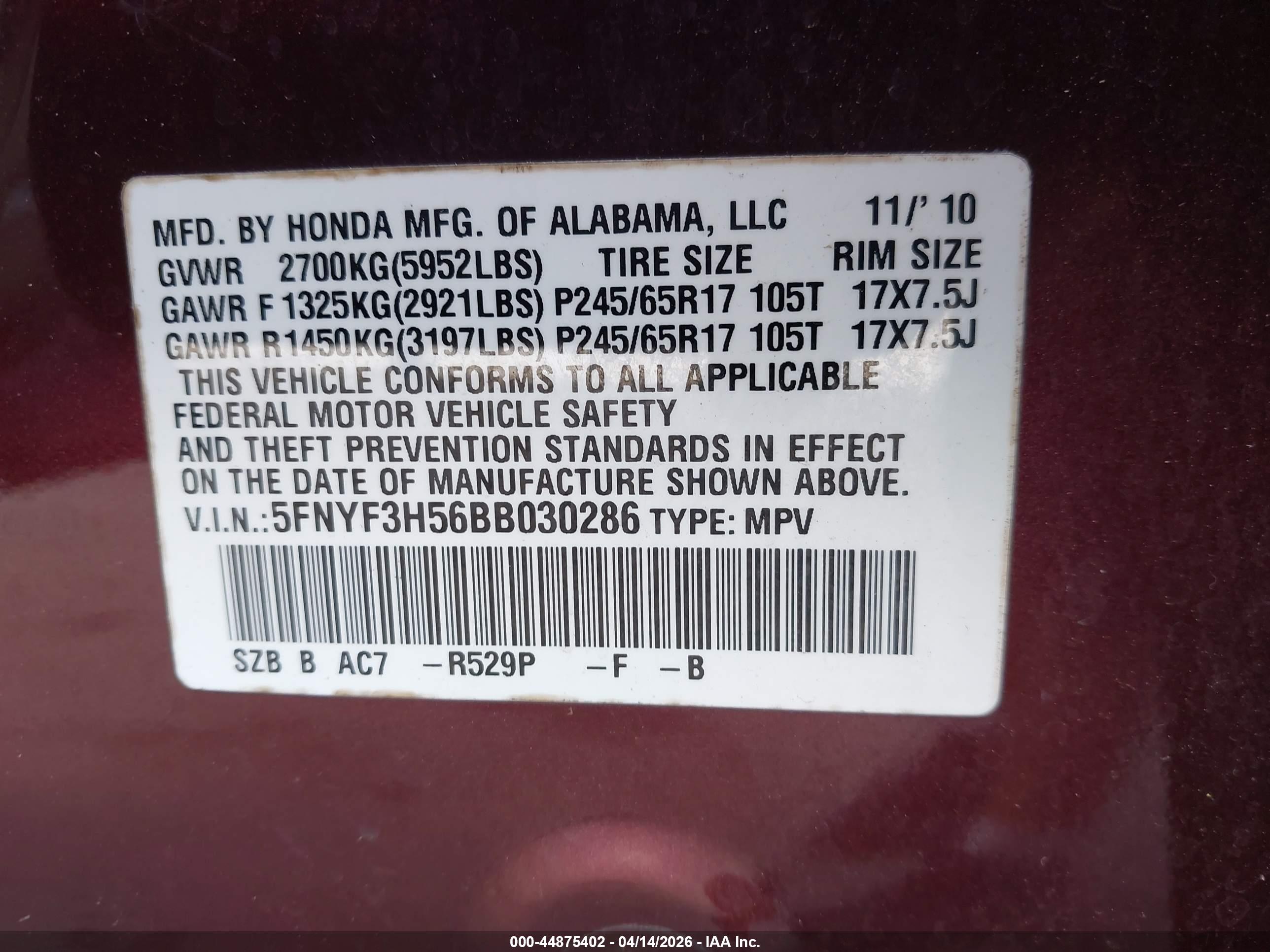 HONDA PILOT image 9