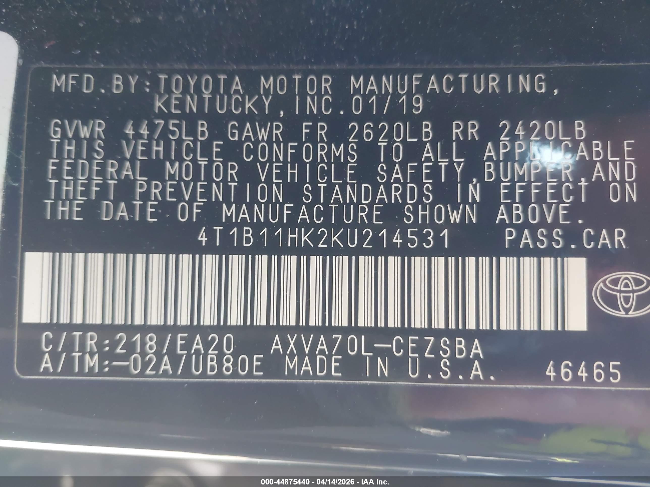 TOYOTA CAMRY image 9
