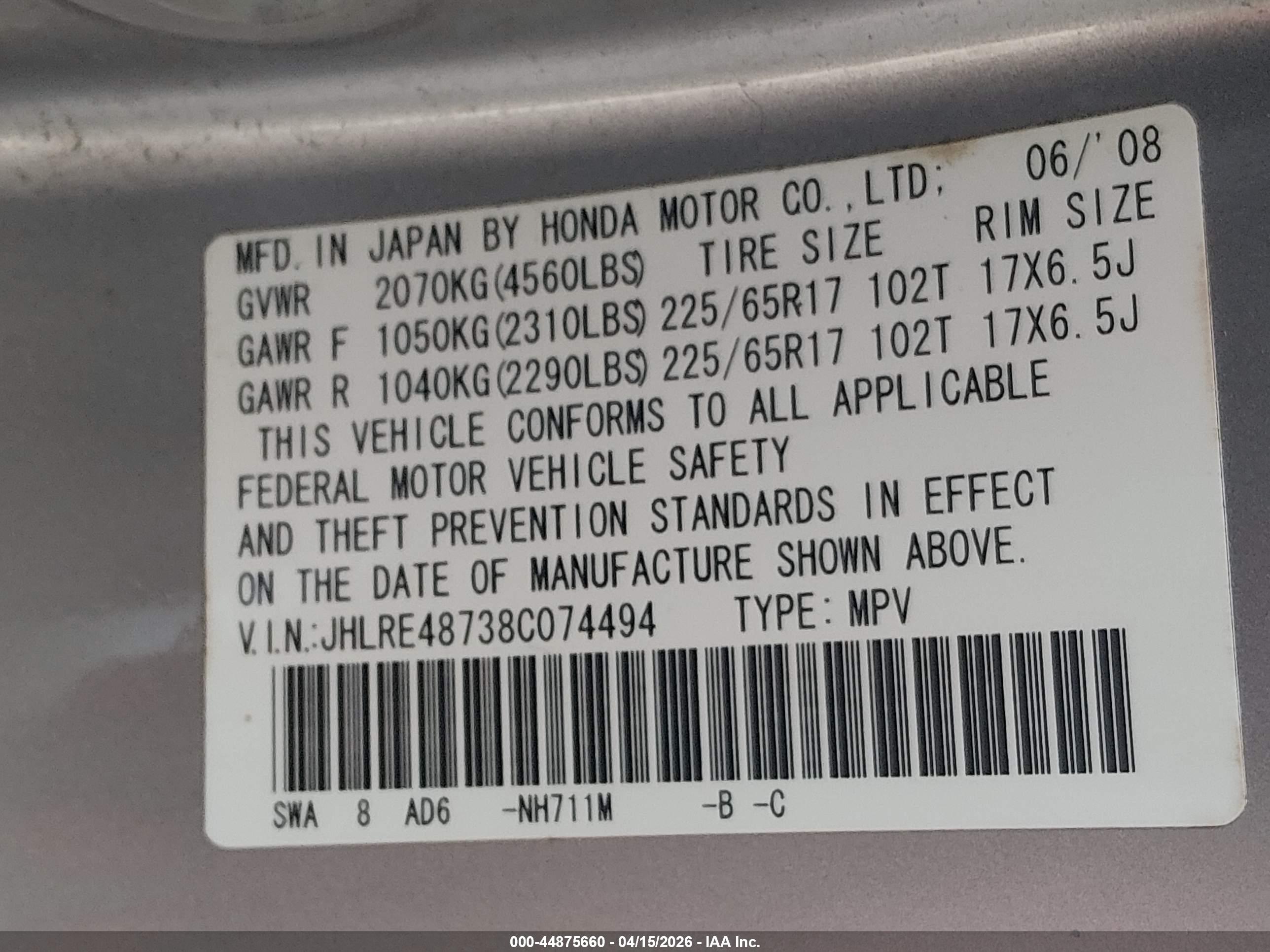HONDA CR-V image 9