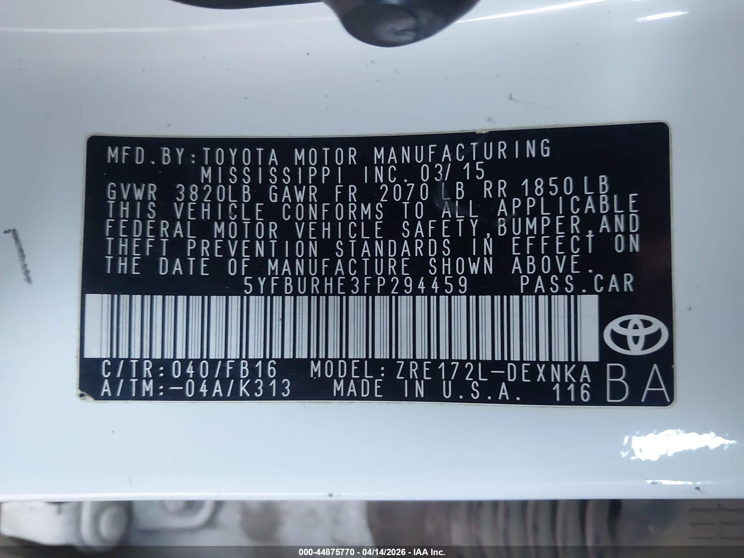 TOYOTA COROLLA image 9