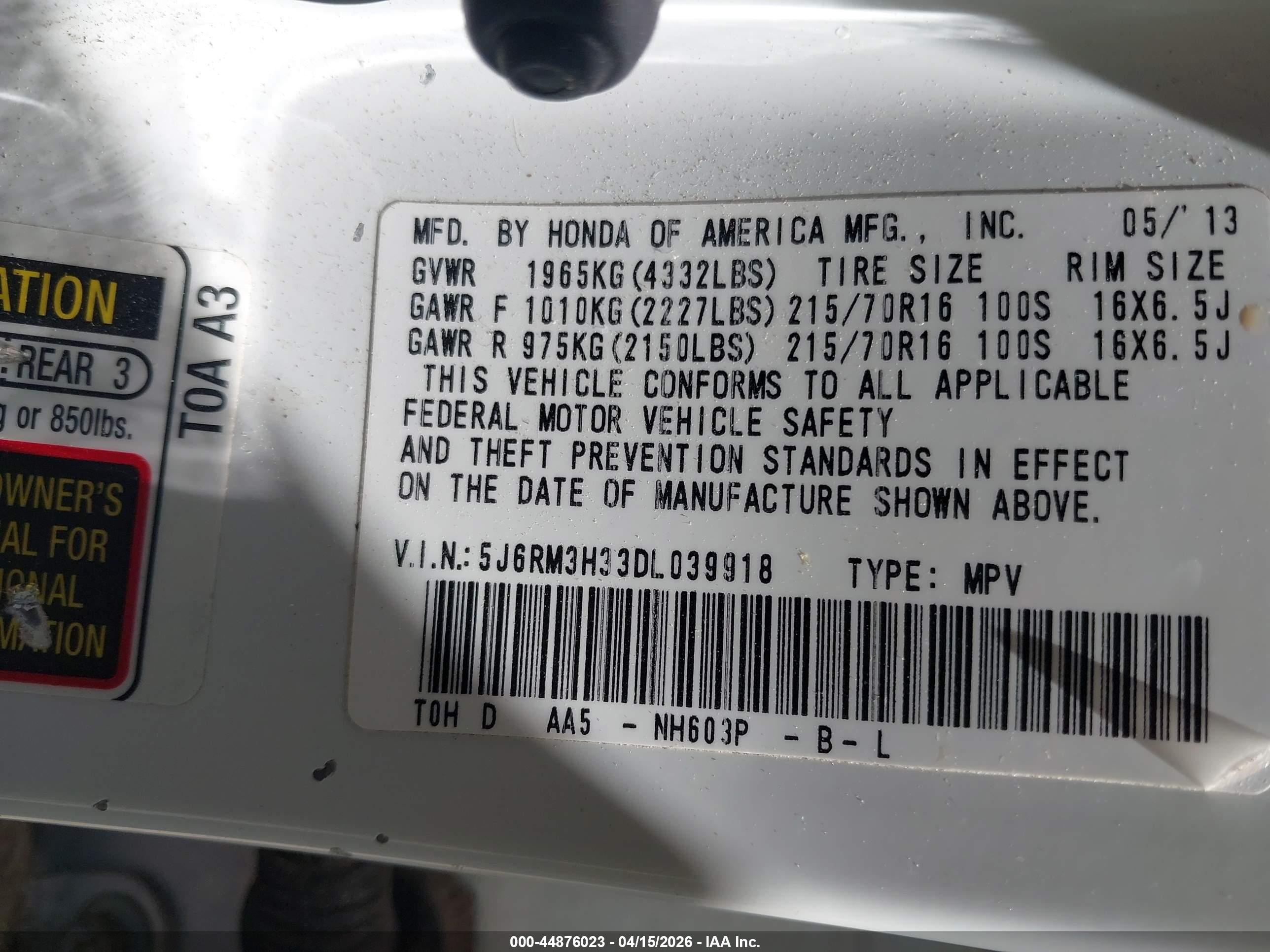 HONDA CR-V image 9