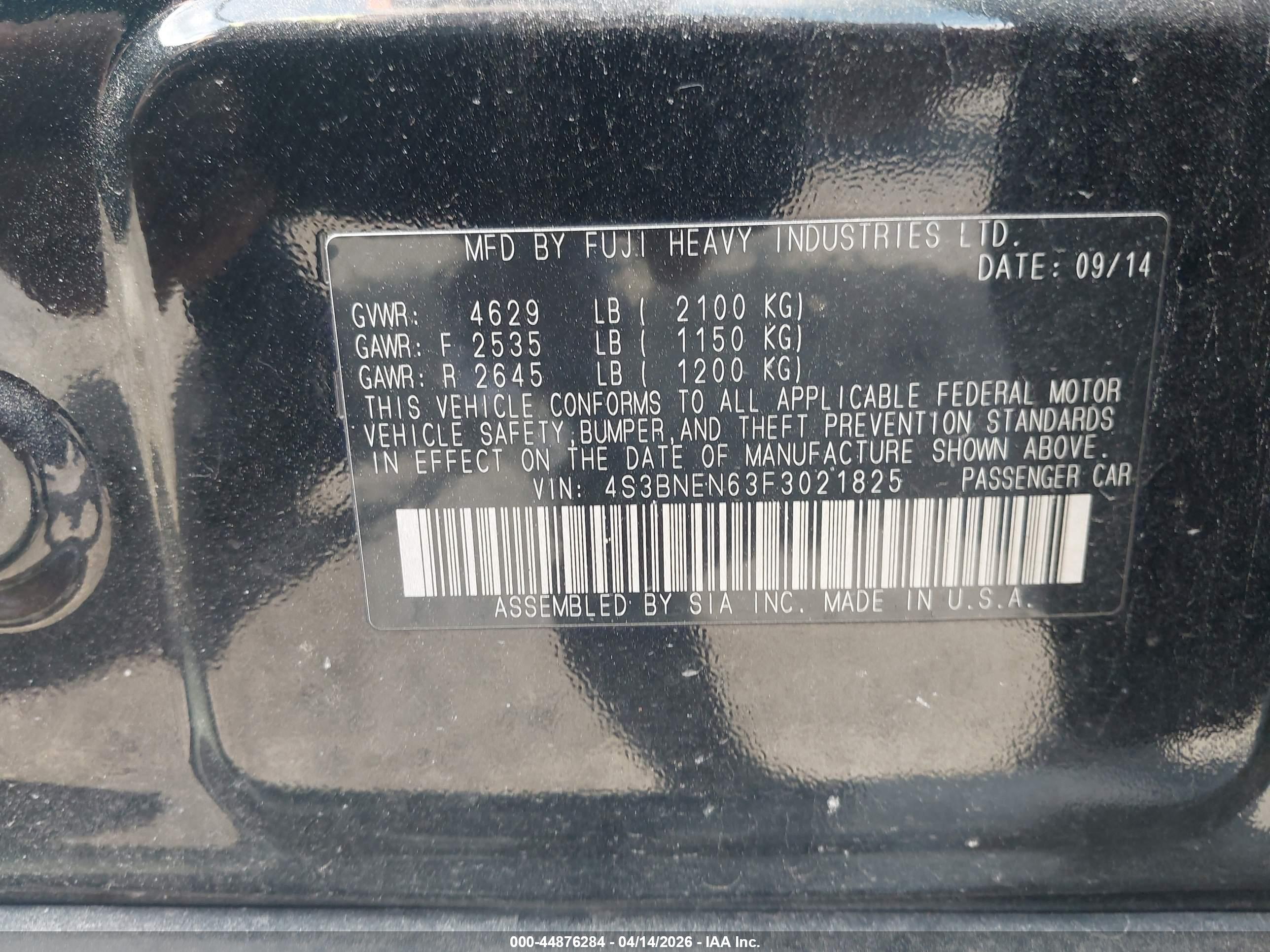 SUBARU LEGACY image 9