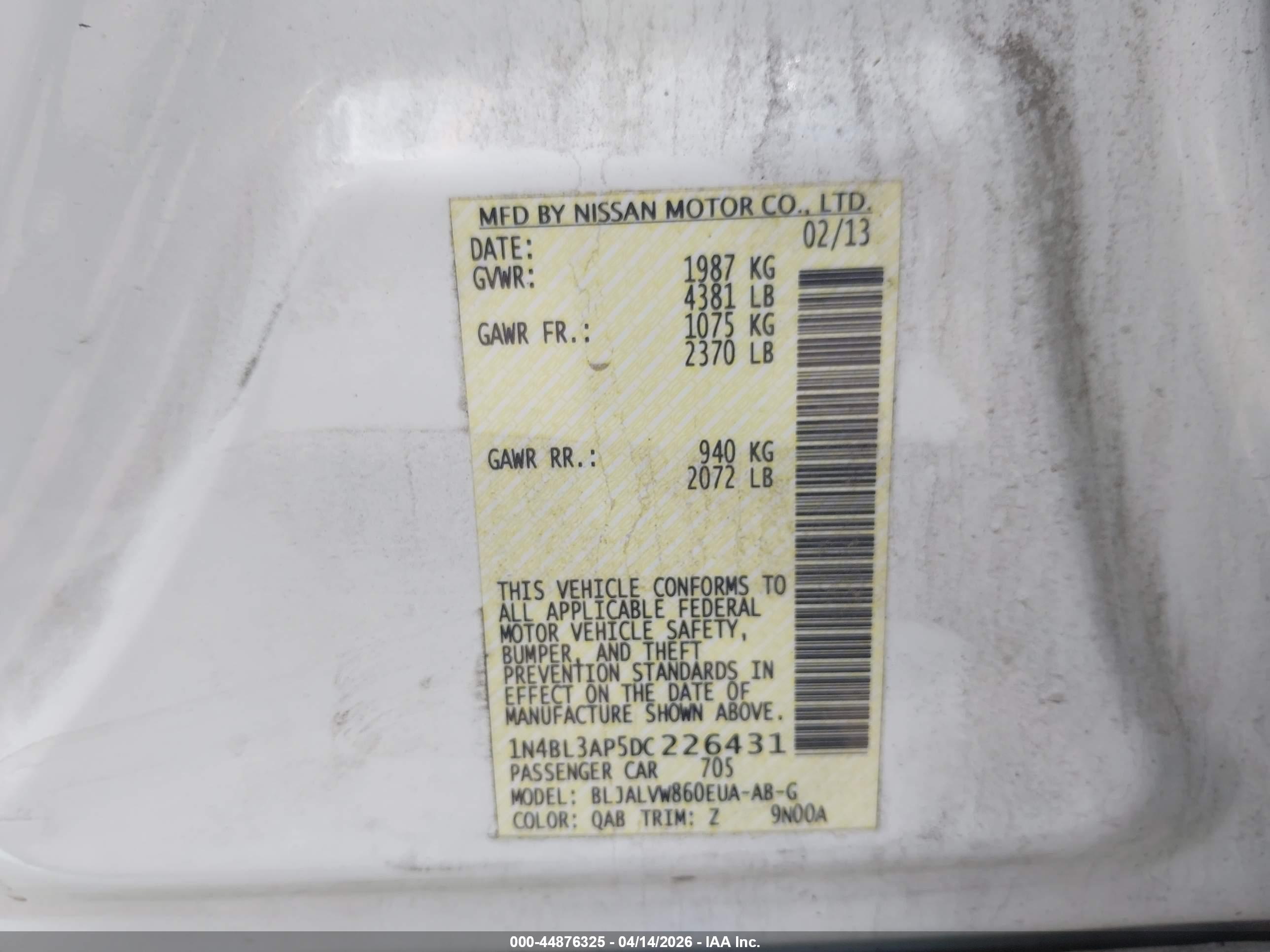 NISSAN ALTIMA image 9