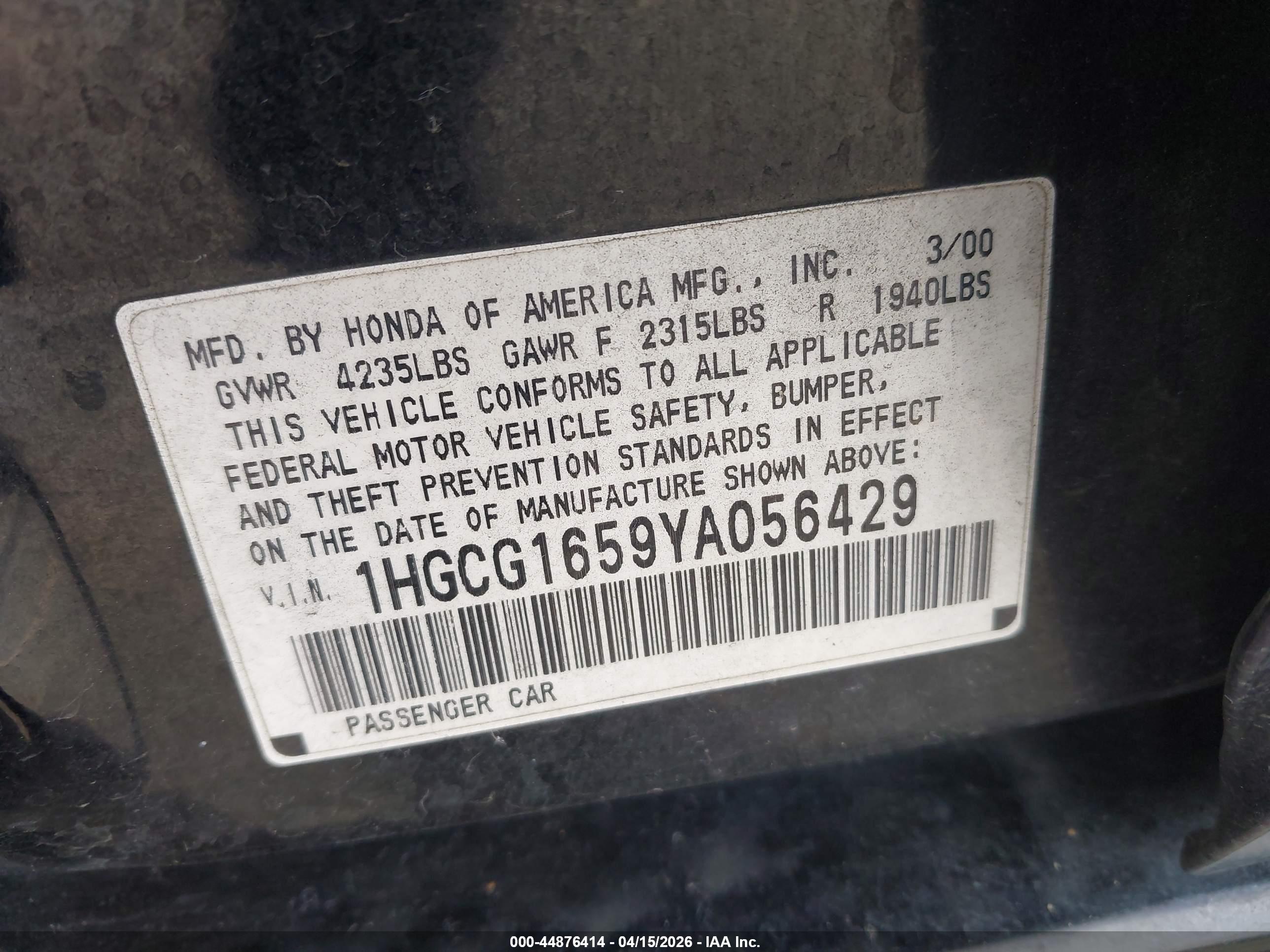 HONDA ACCORD image 9
