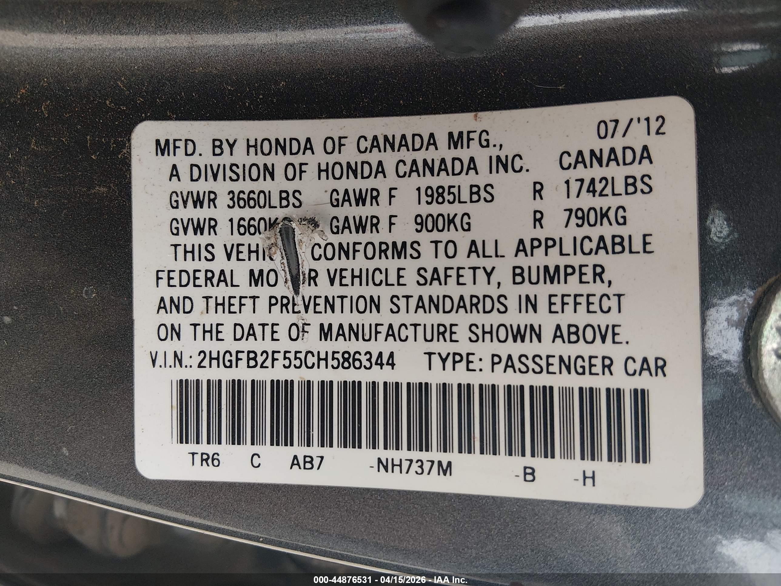 HONDA CIVIC image 9