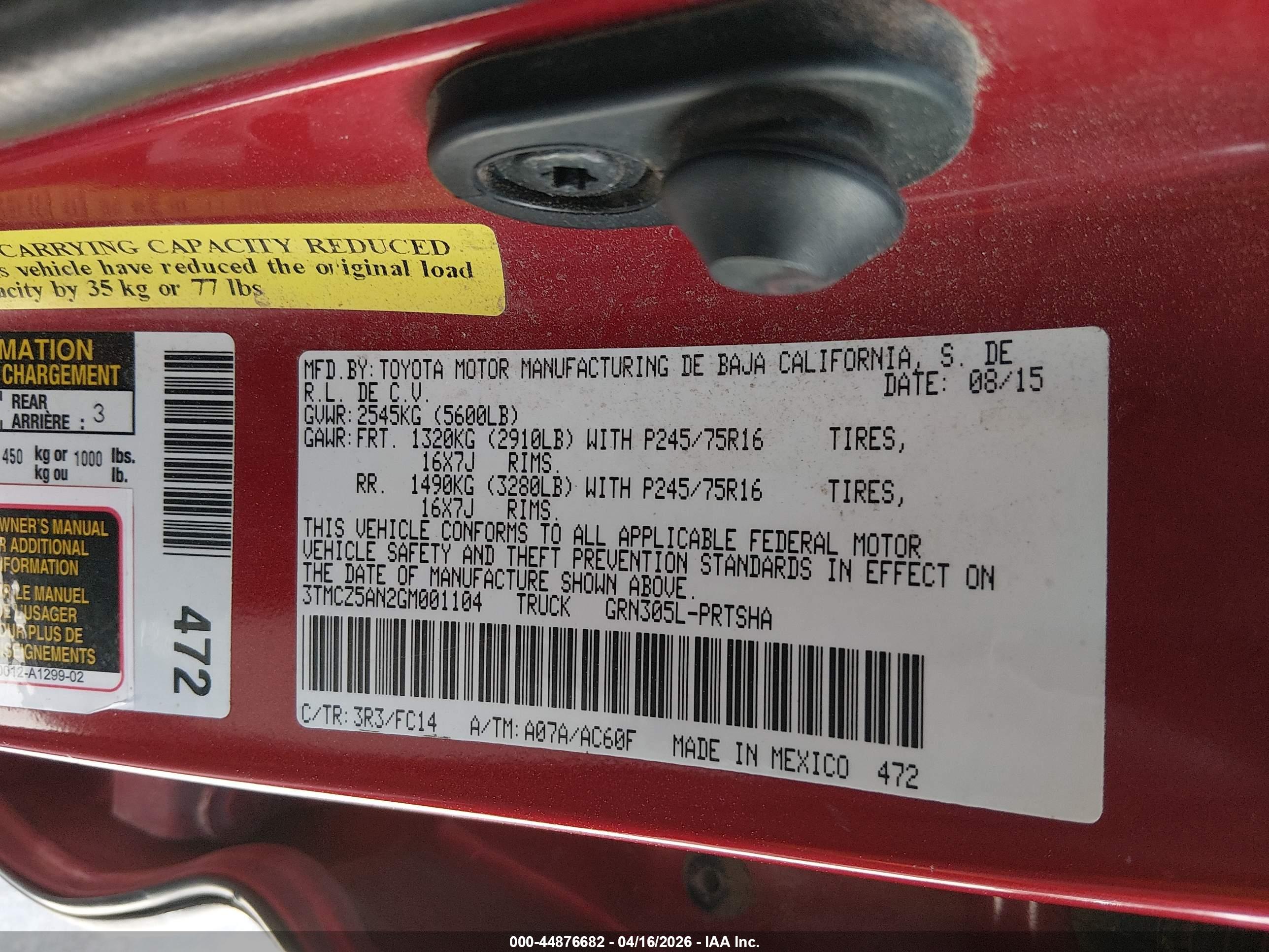 TOYOTA TACOMA image 9