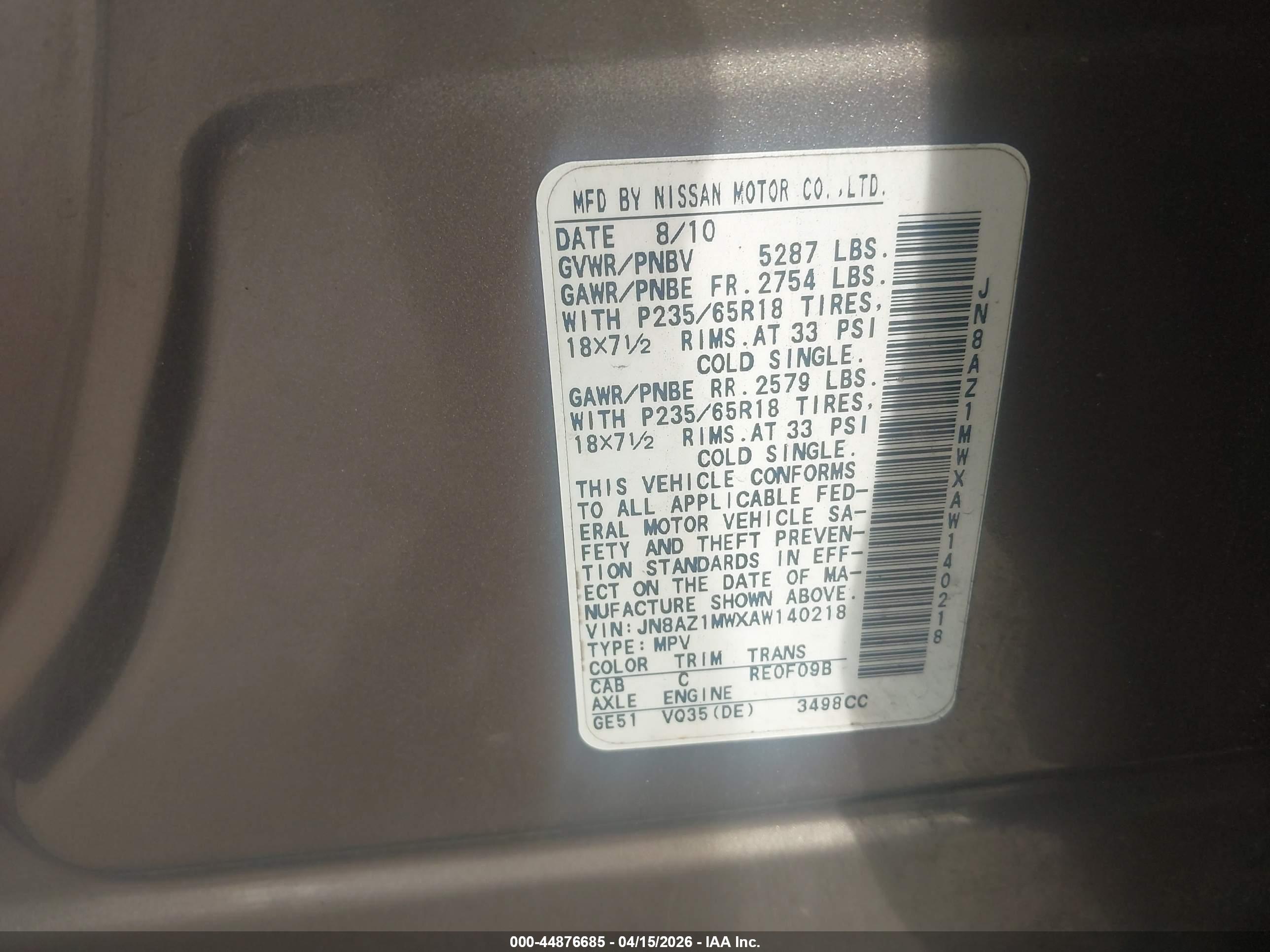 NISSAN MURANO image 9