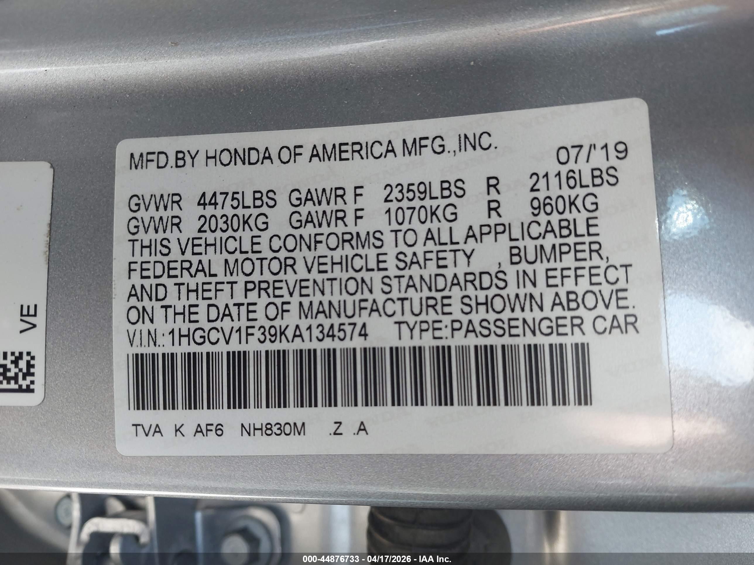 HONDA ACCORD image 9