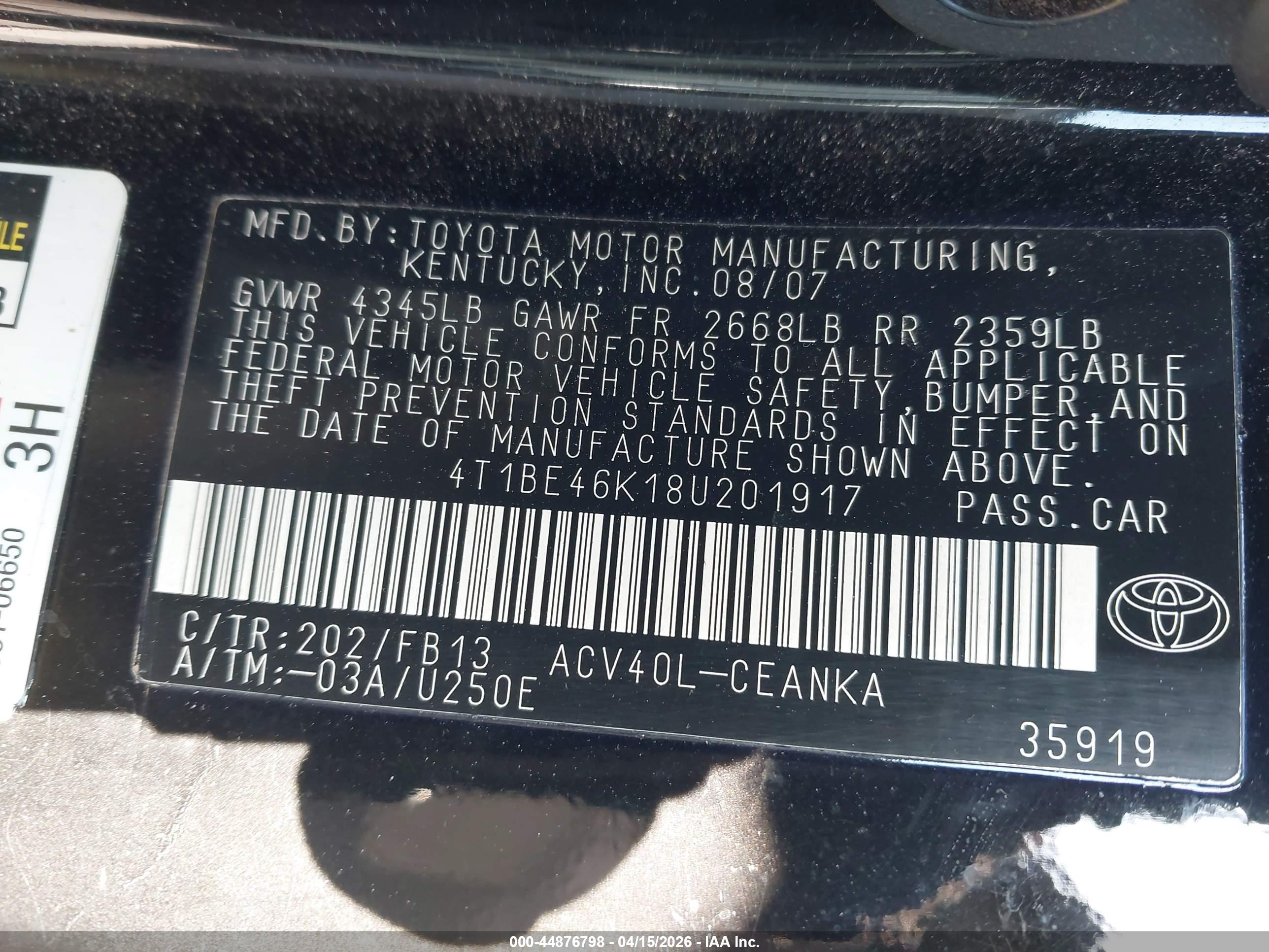 TOYOTA CAMRY image 9