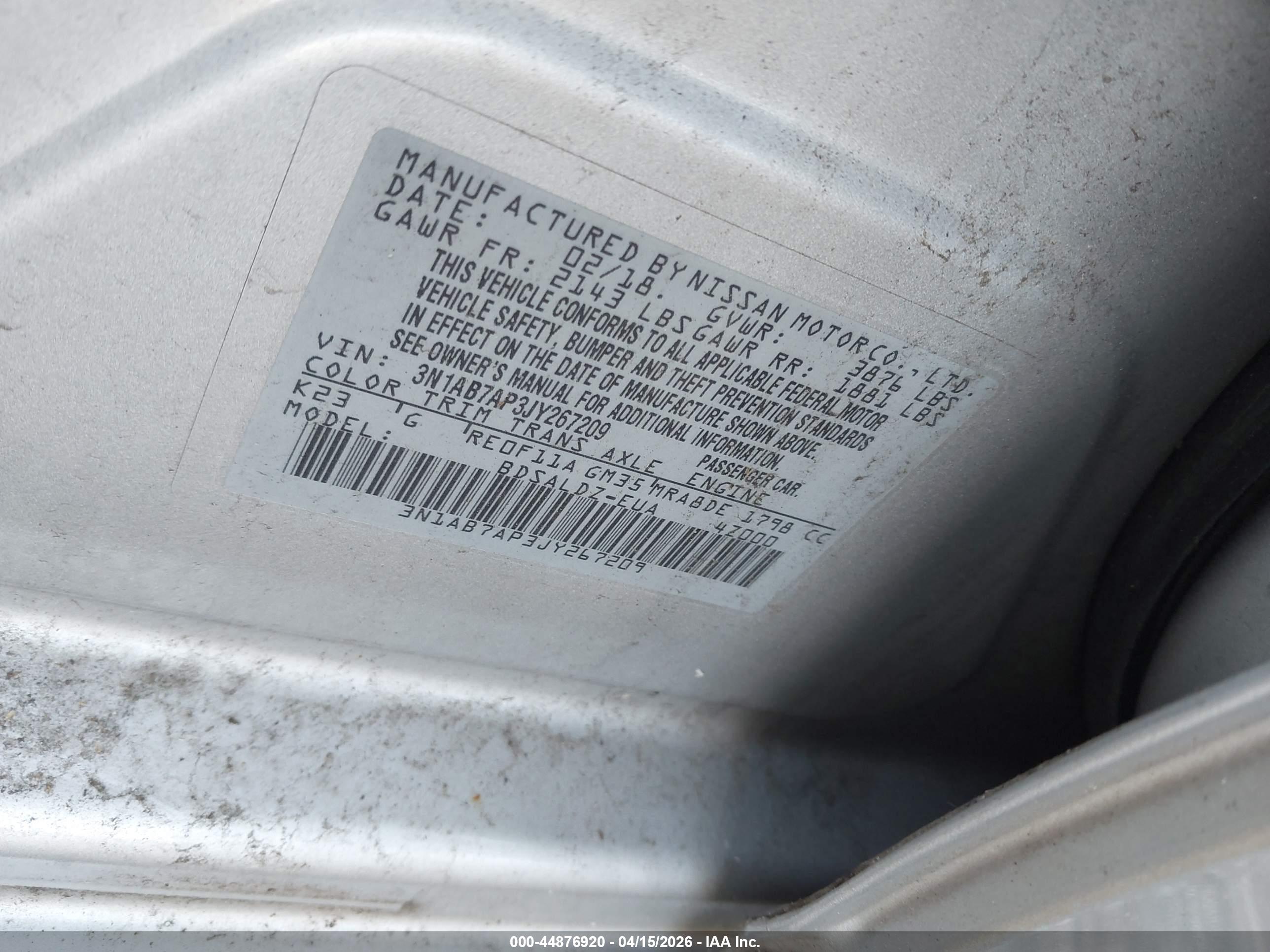 NISSAN SENTRA image 9