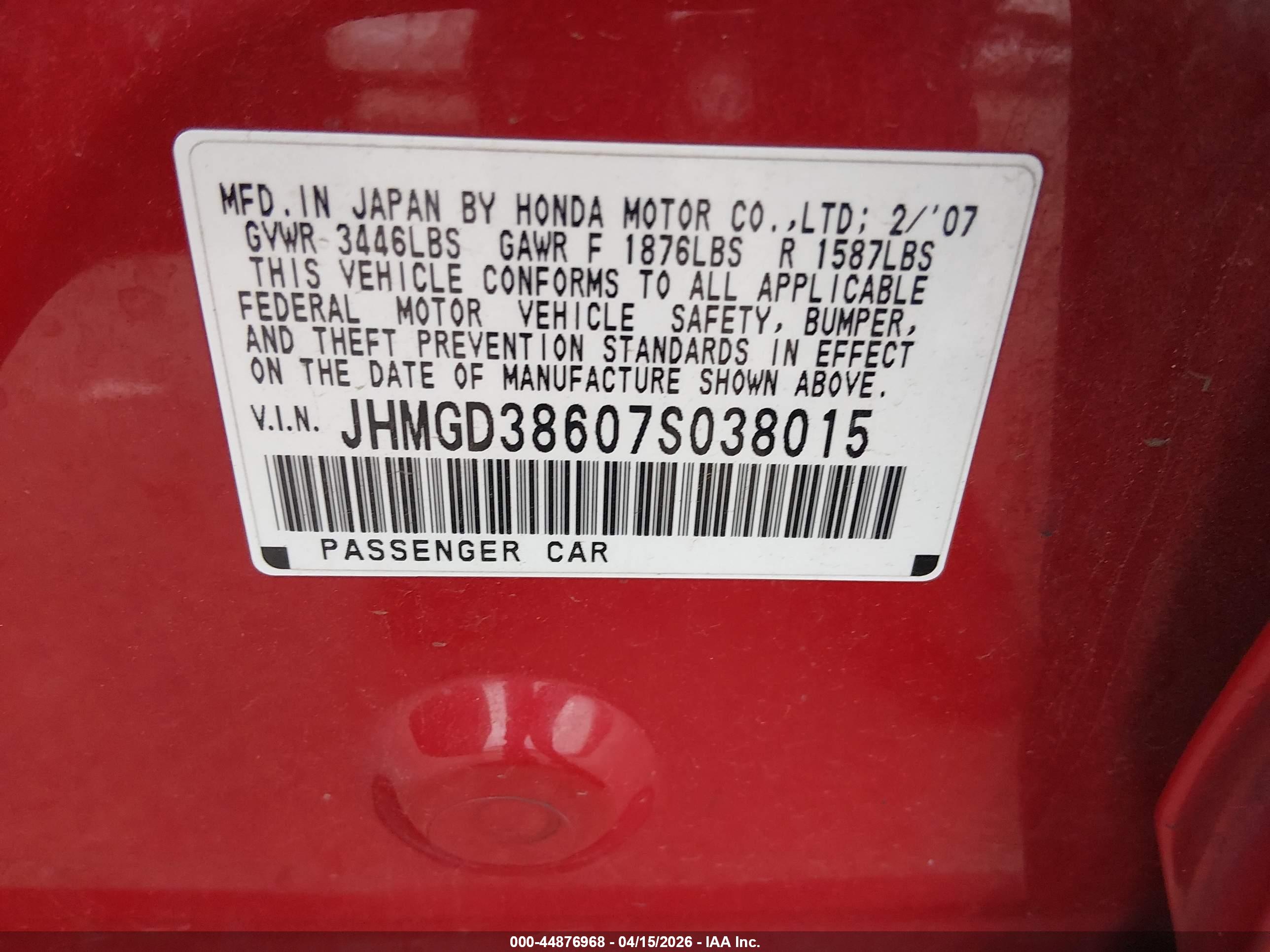 HONDA FIT image 9