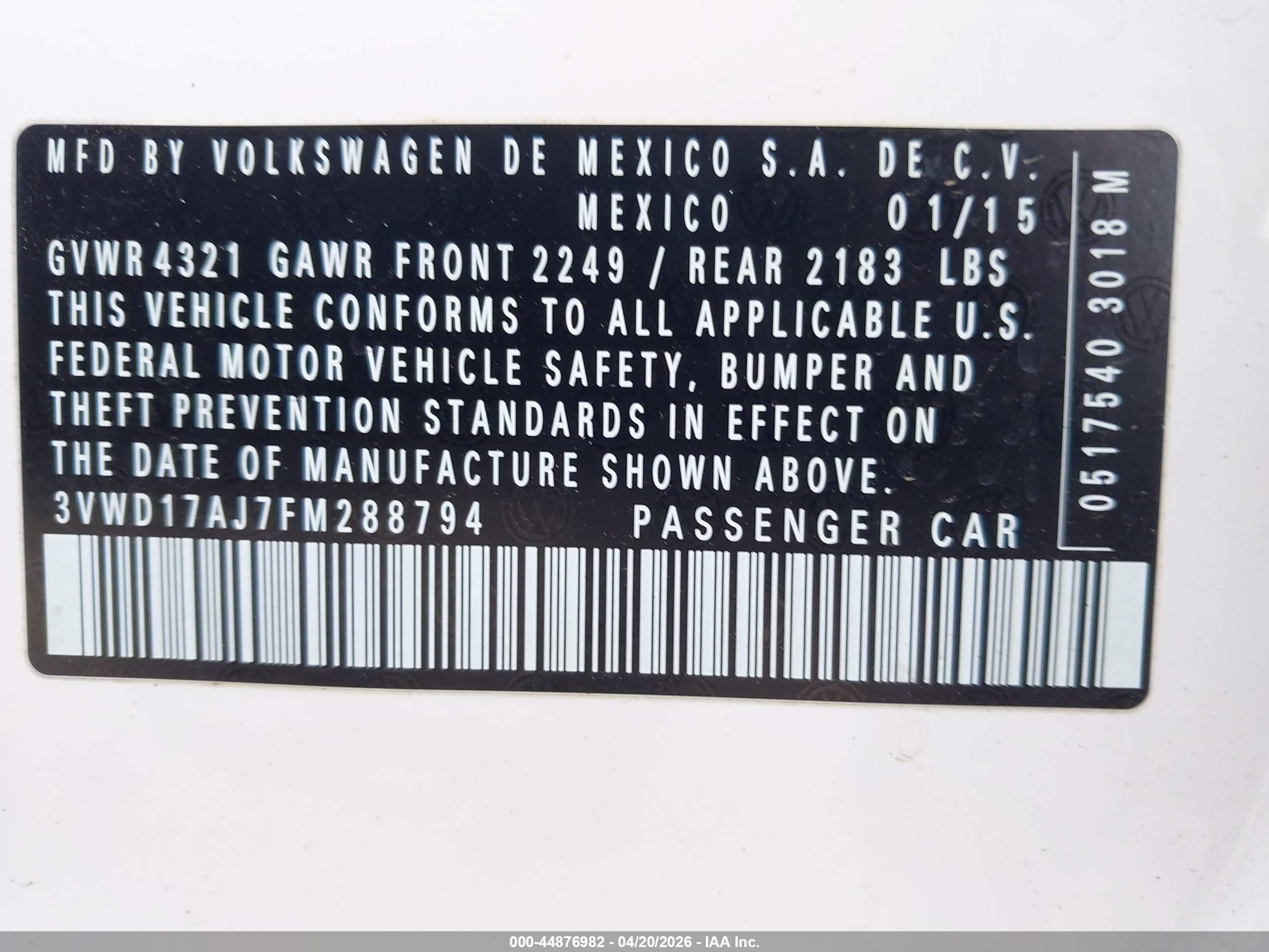 VOLKSWAGEN JETTA image 9