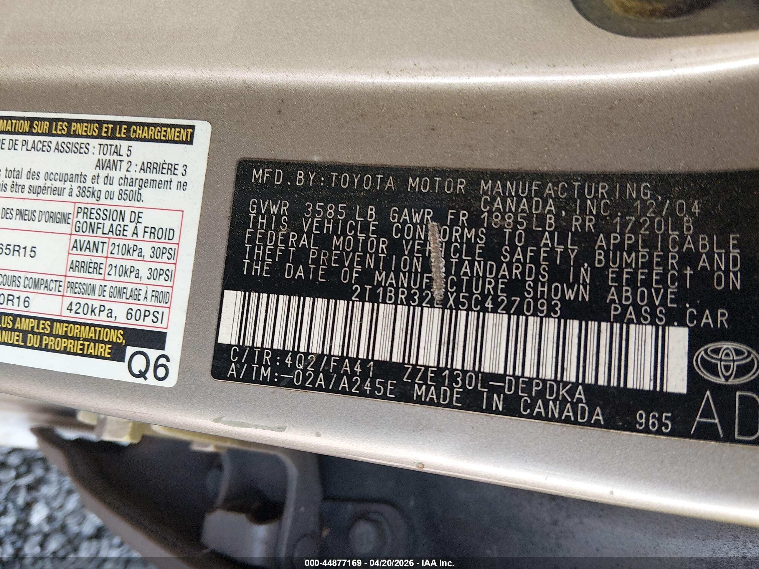 TOYOTA COROLLA image 9