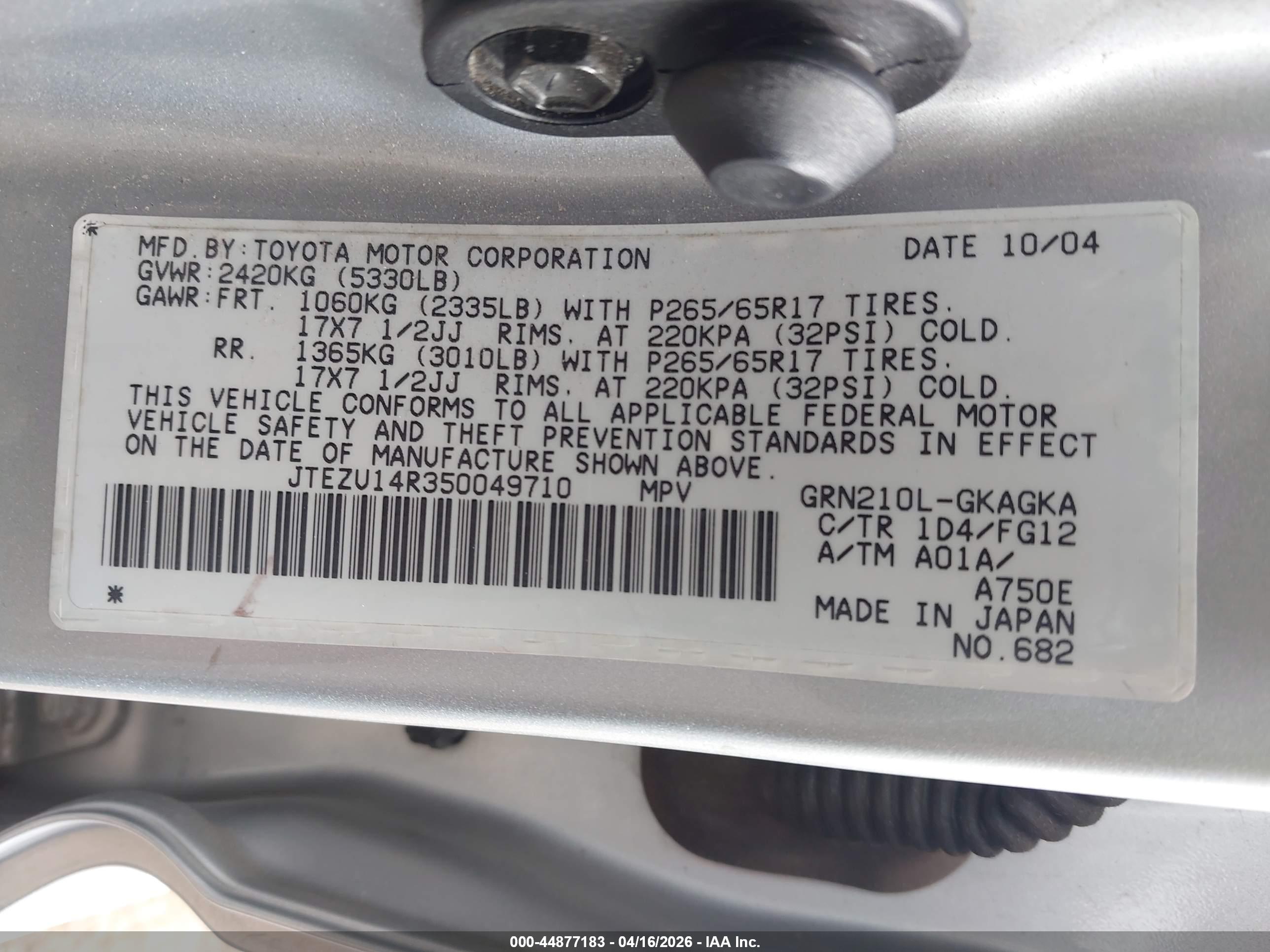 TOYOTA 4RUNNER image 9