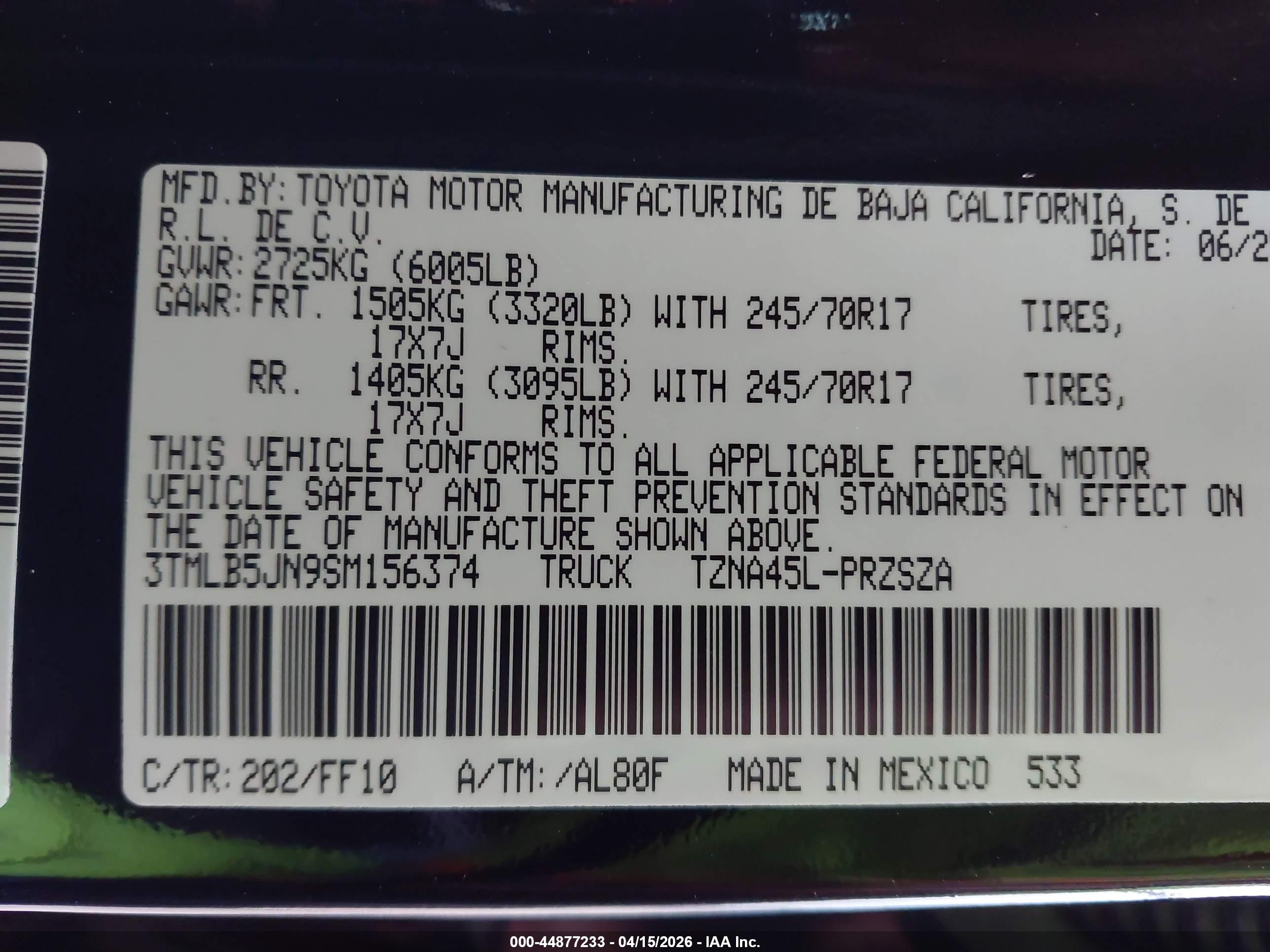 TOYOTA TACOMA image 9
