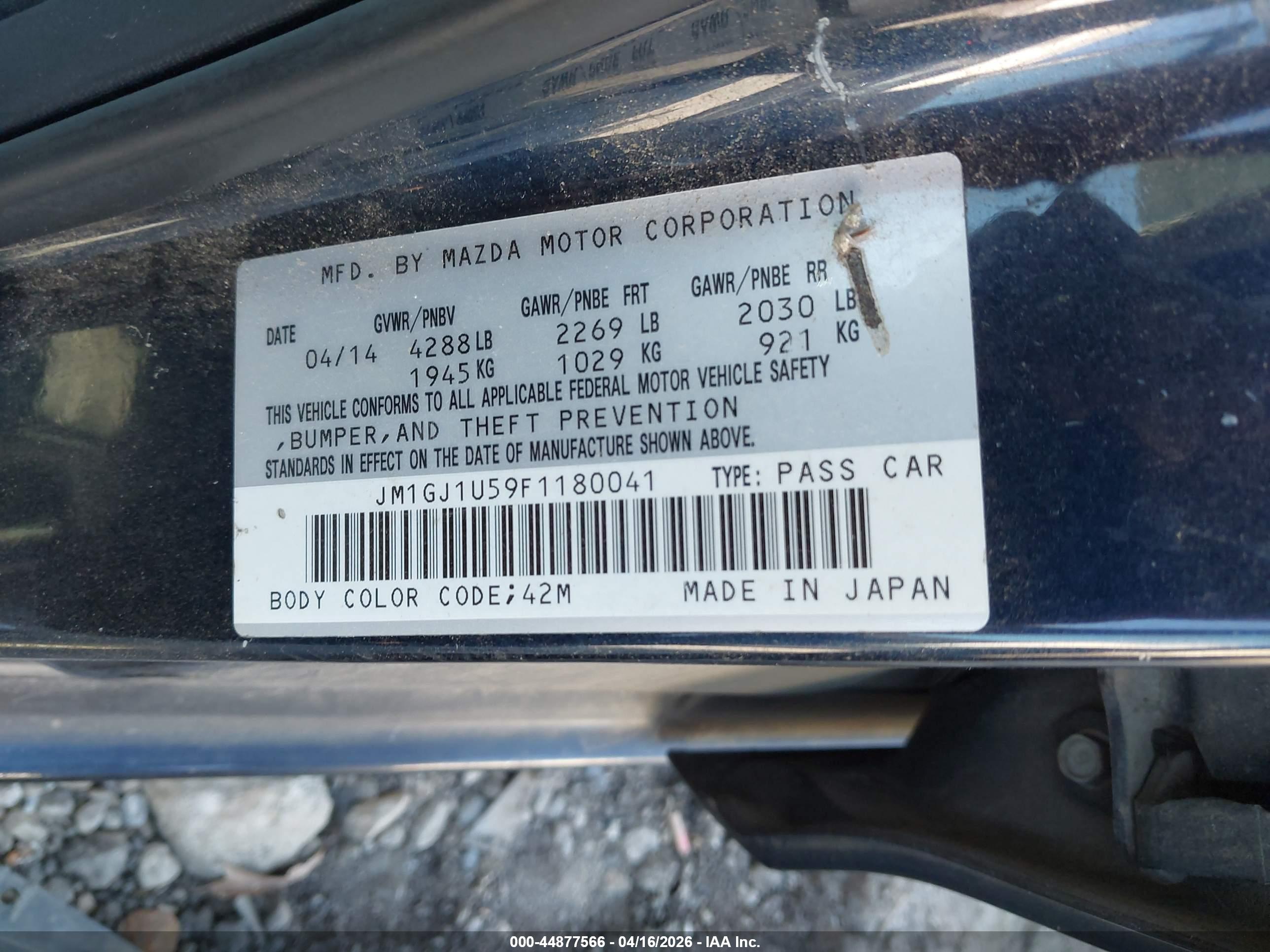 MAZDA MAZDA6 image 9