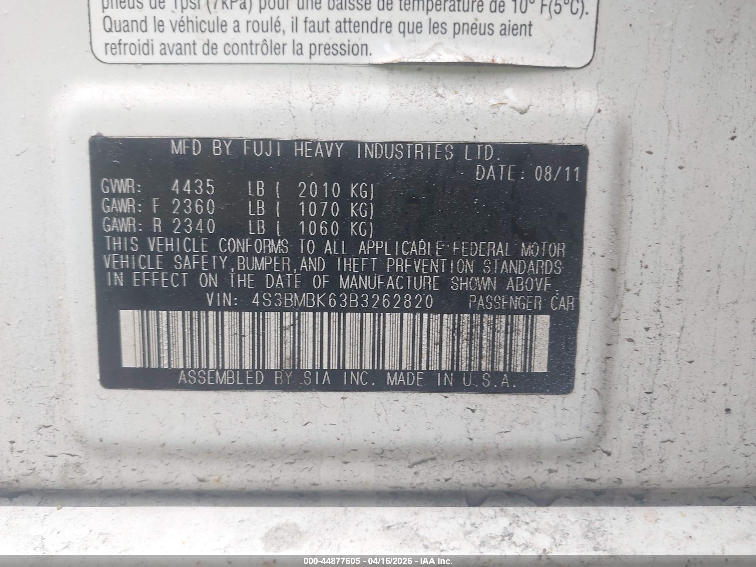 SUBARU LEGACY image 9