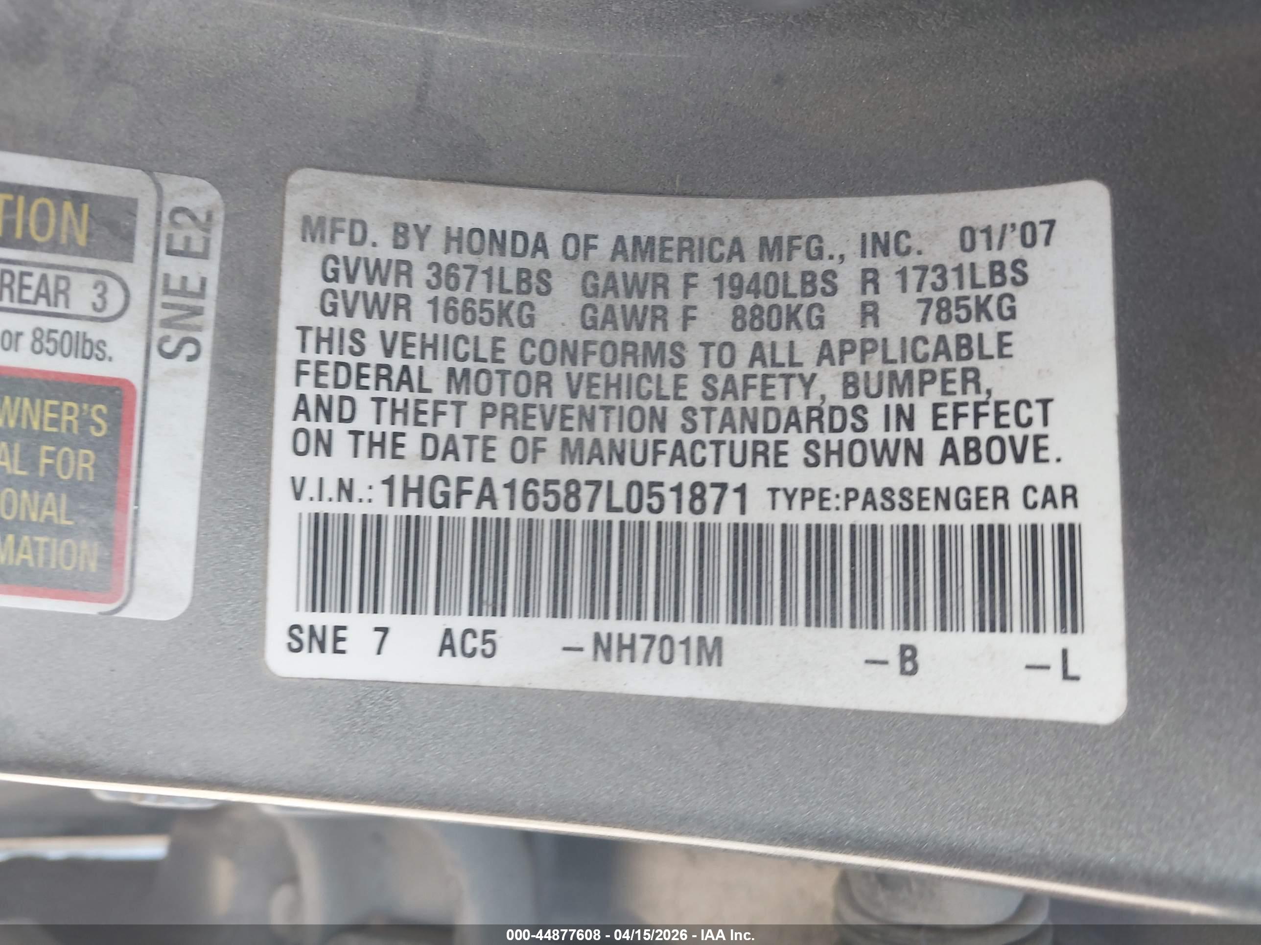 HONDA CIVIC image 9