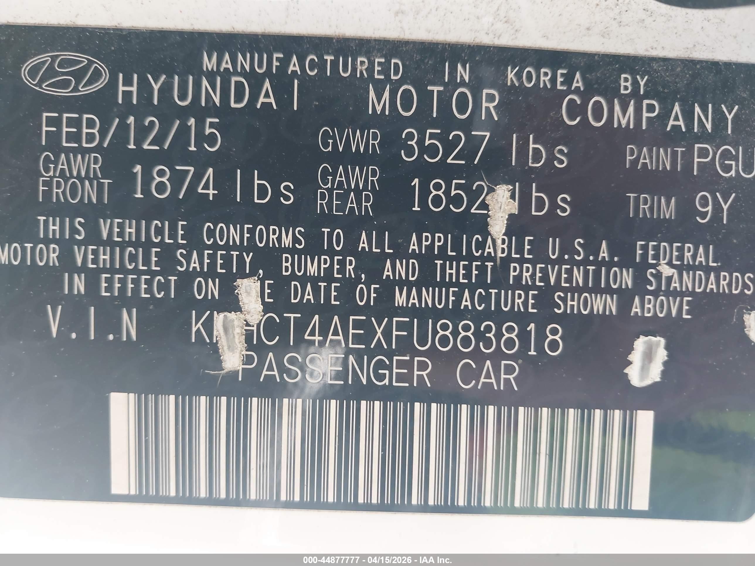 HYUNDAI ACCENT image 9