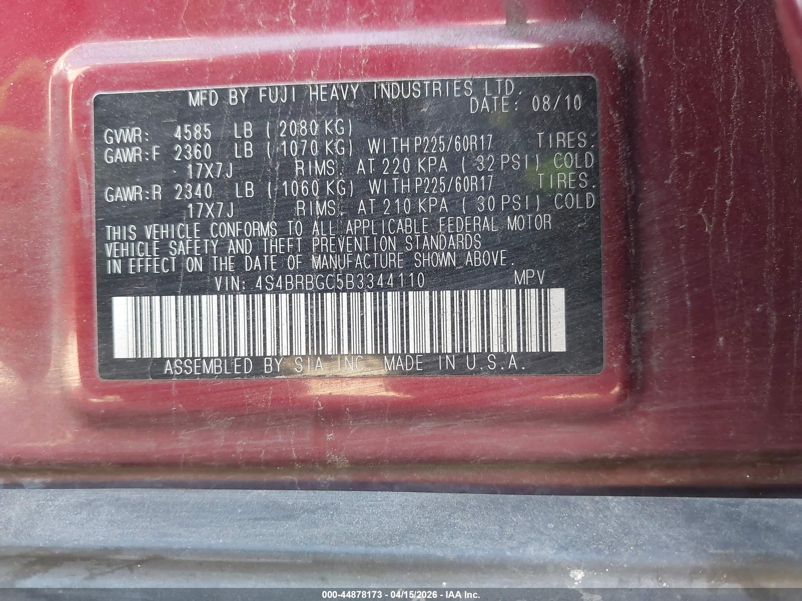 SUBARU OUTBACK image 9