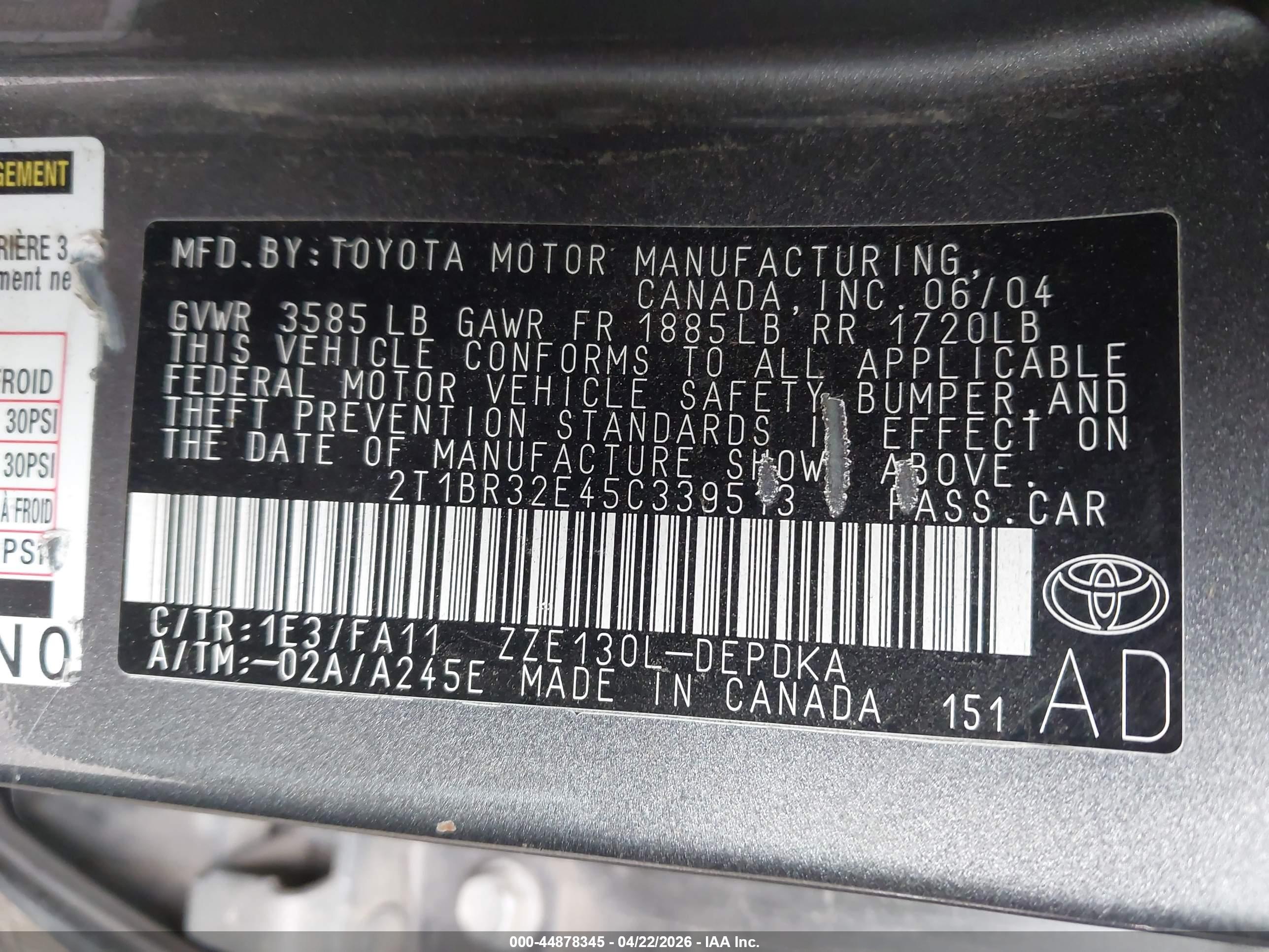 TOYOTA COROLLA image 9