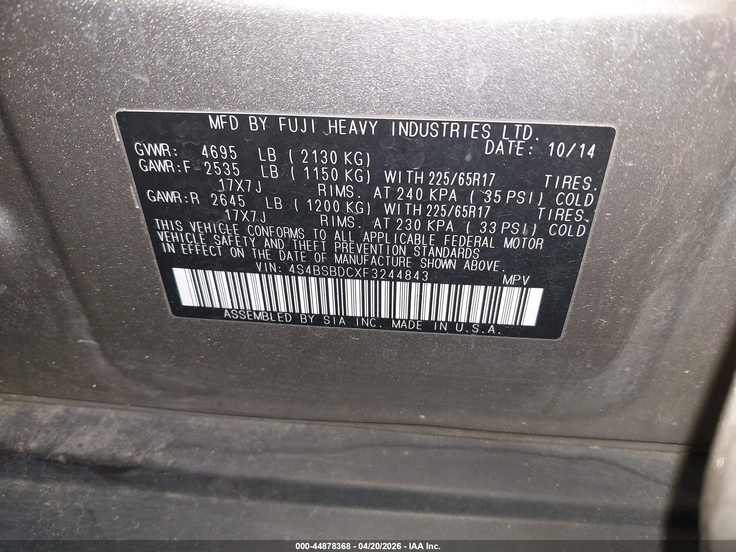 SUBARU OUTBACK image 9
