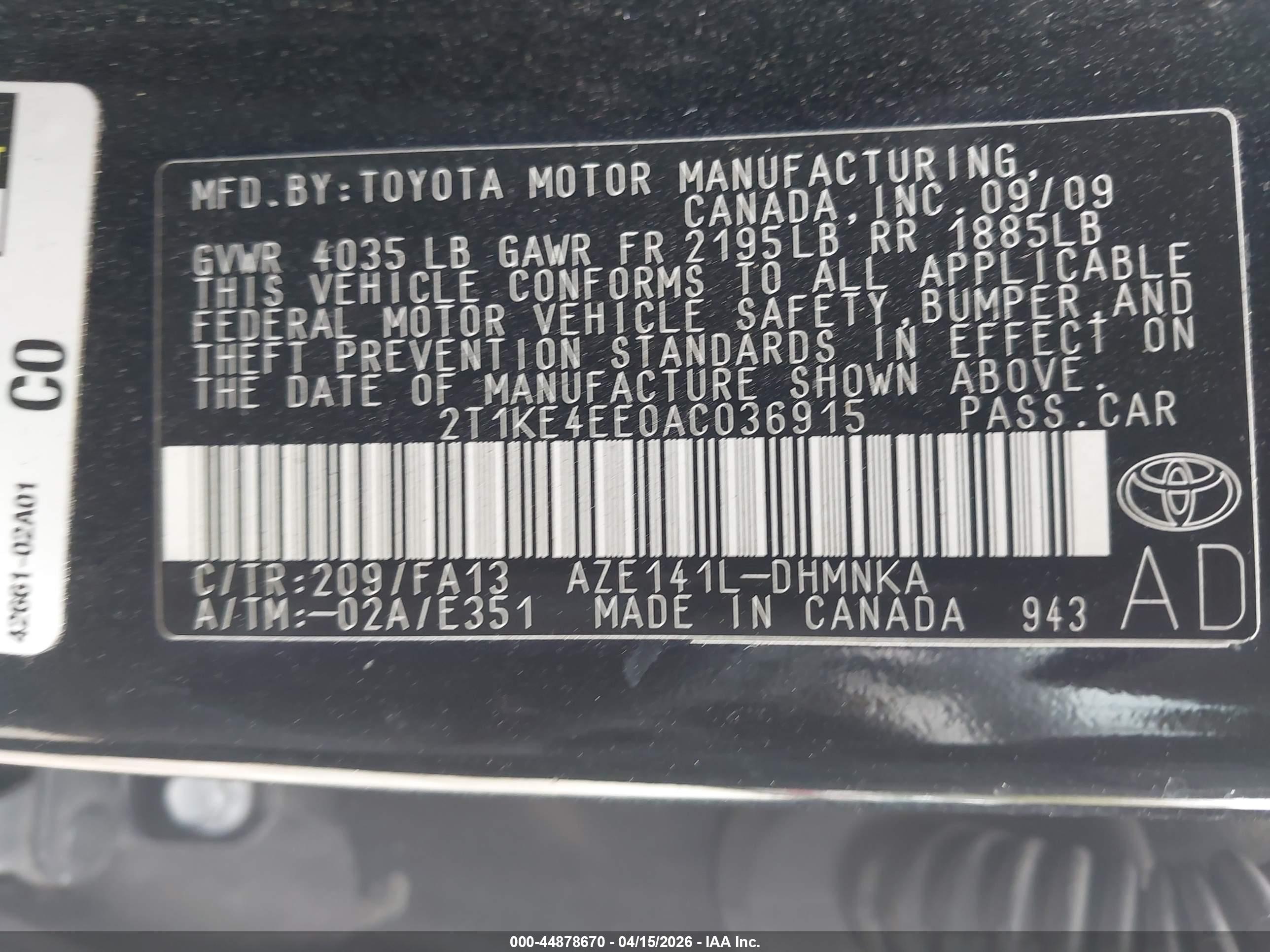 TOYOTA MATRIX image 9