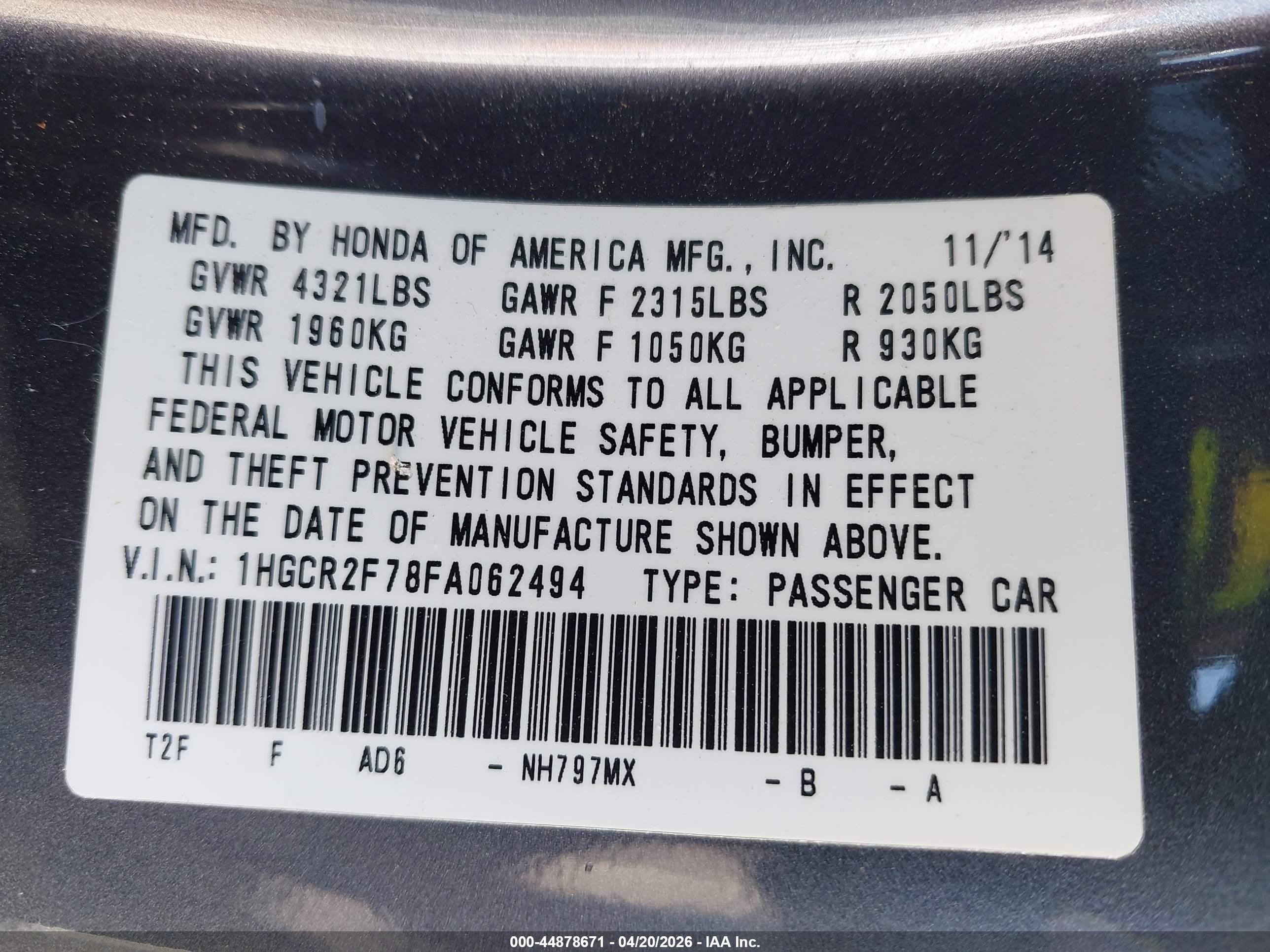 HONDA ACCORD image 9