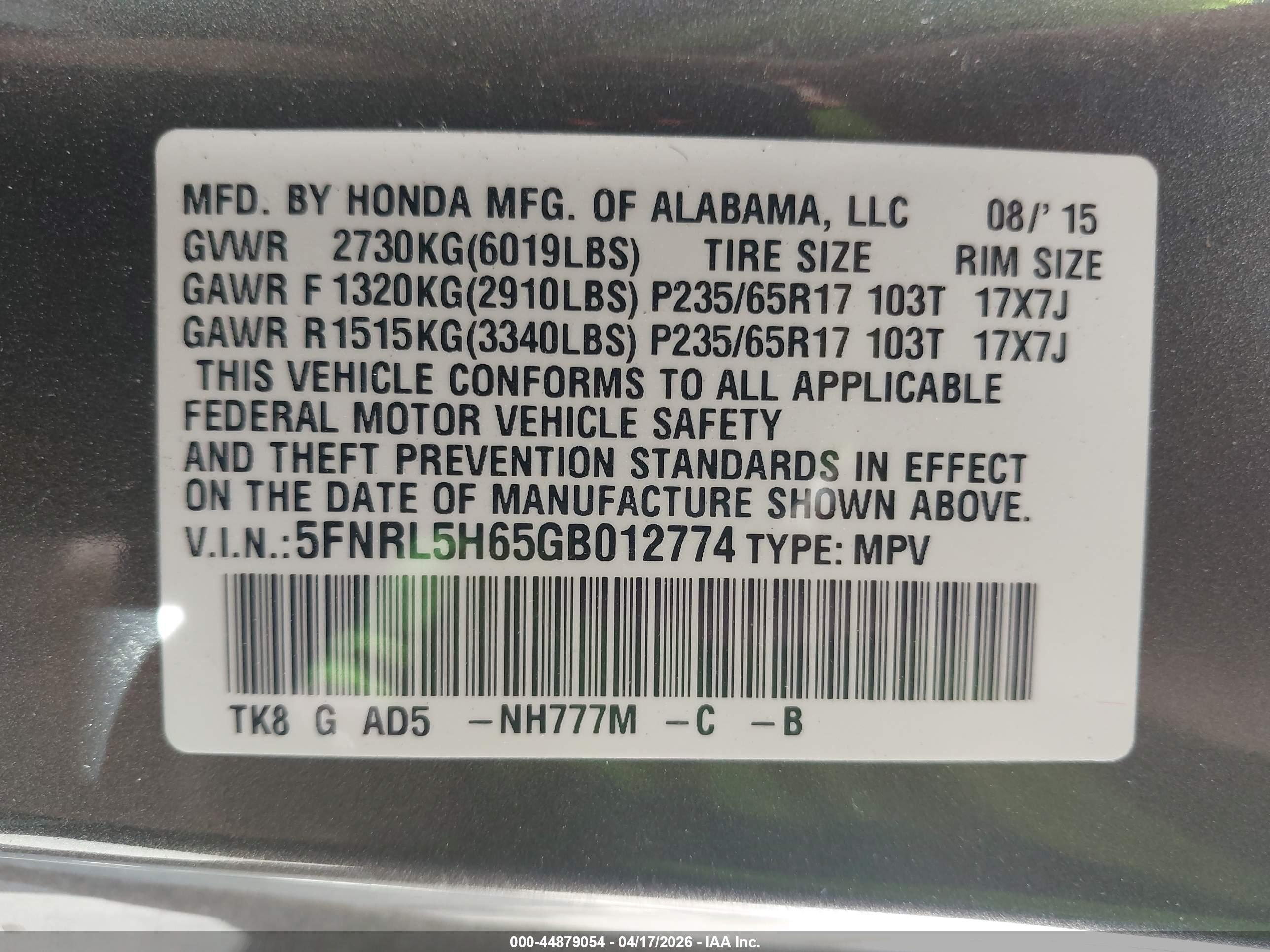 HONDA ODYSSEY image 9