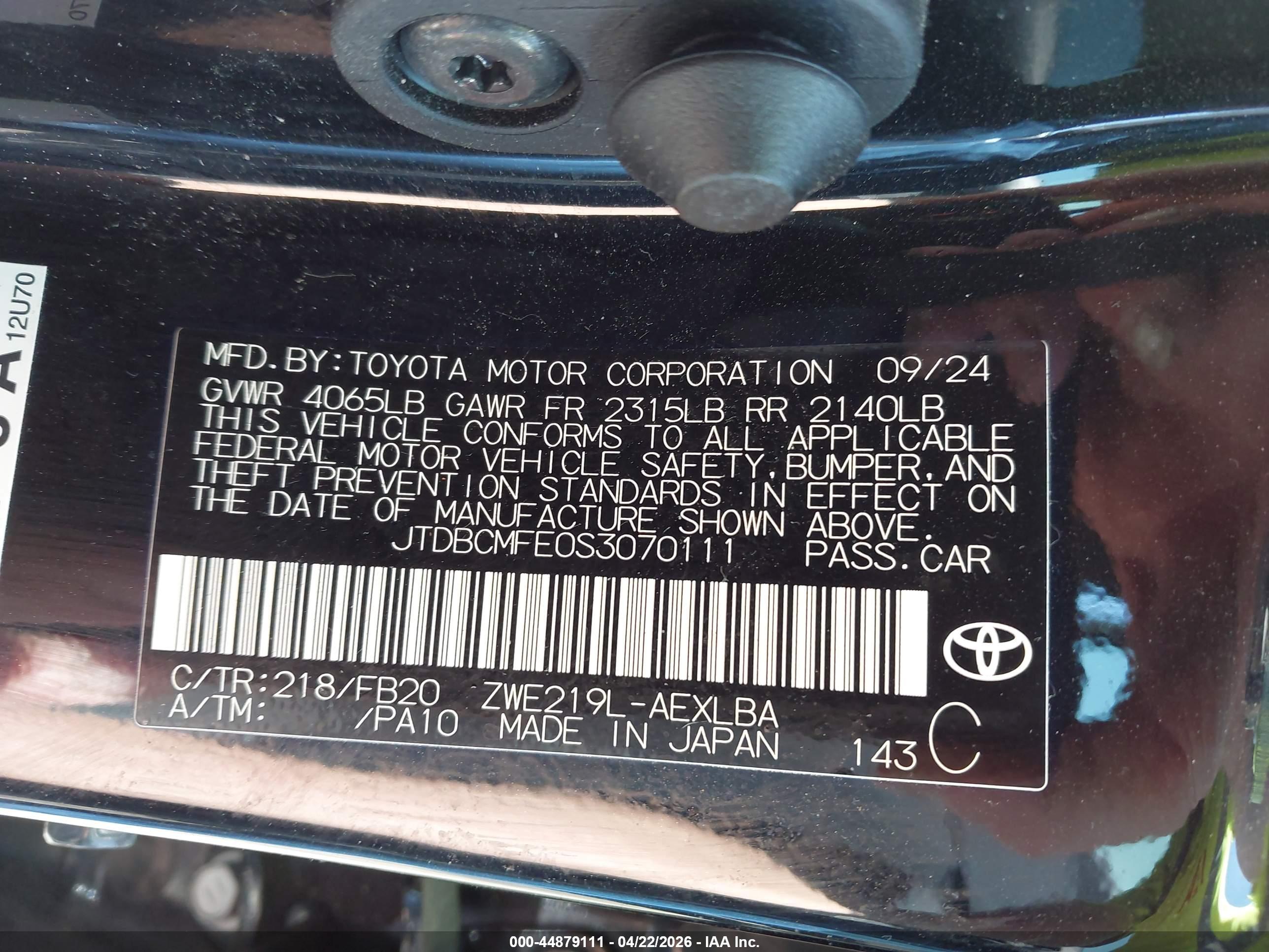 TOYOTA COROLLA image 9