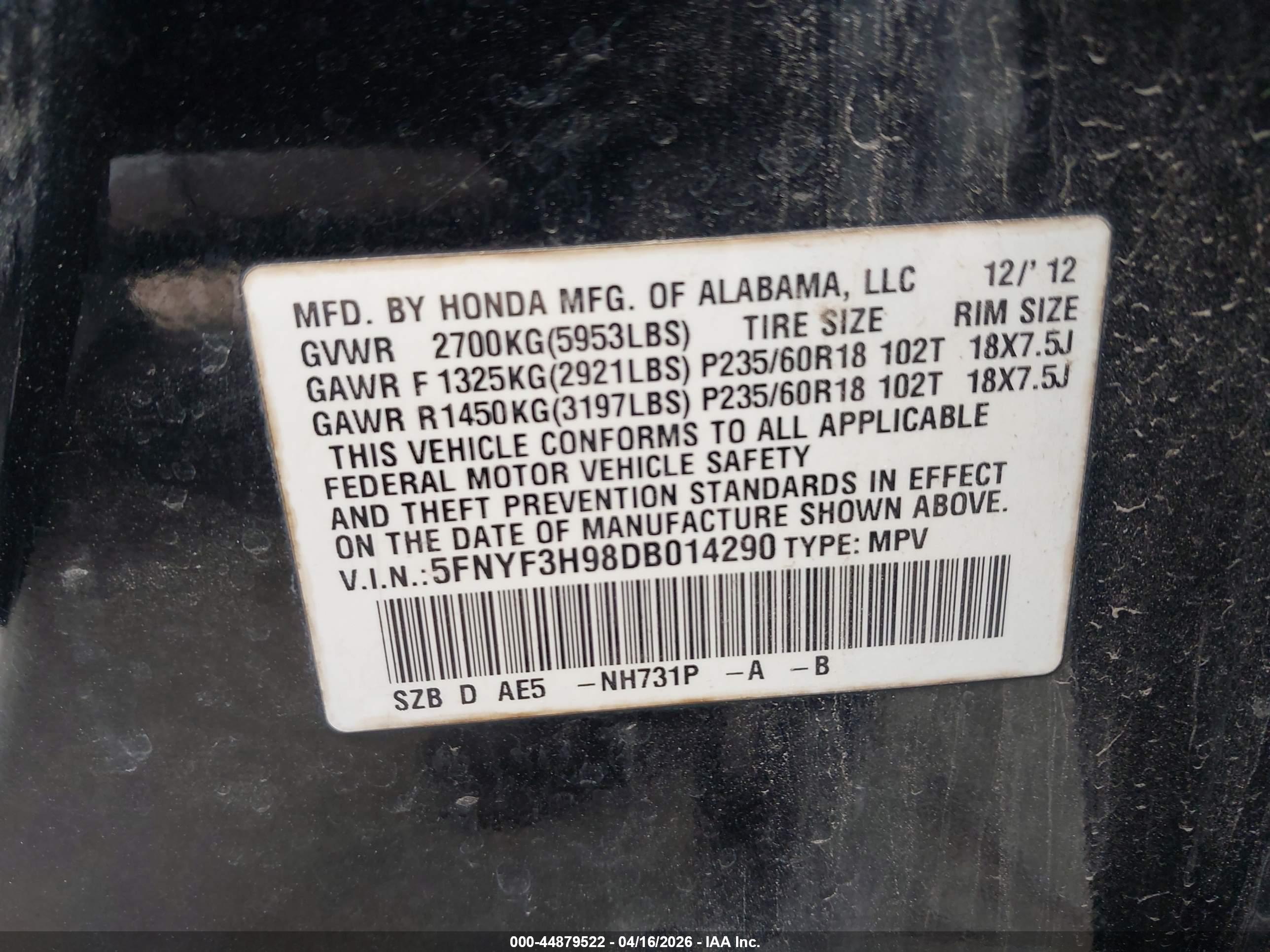 HONDA PILOT image 9