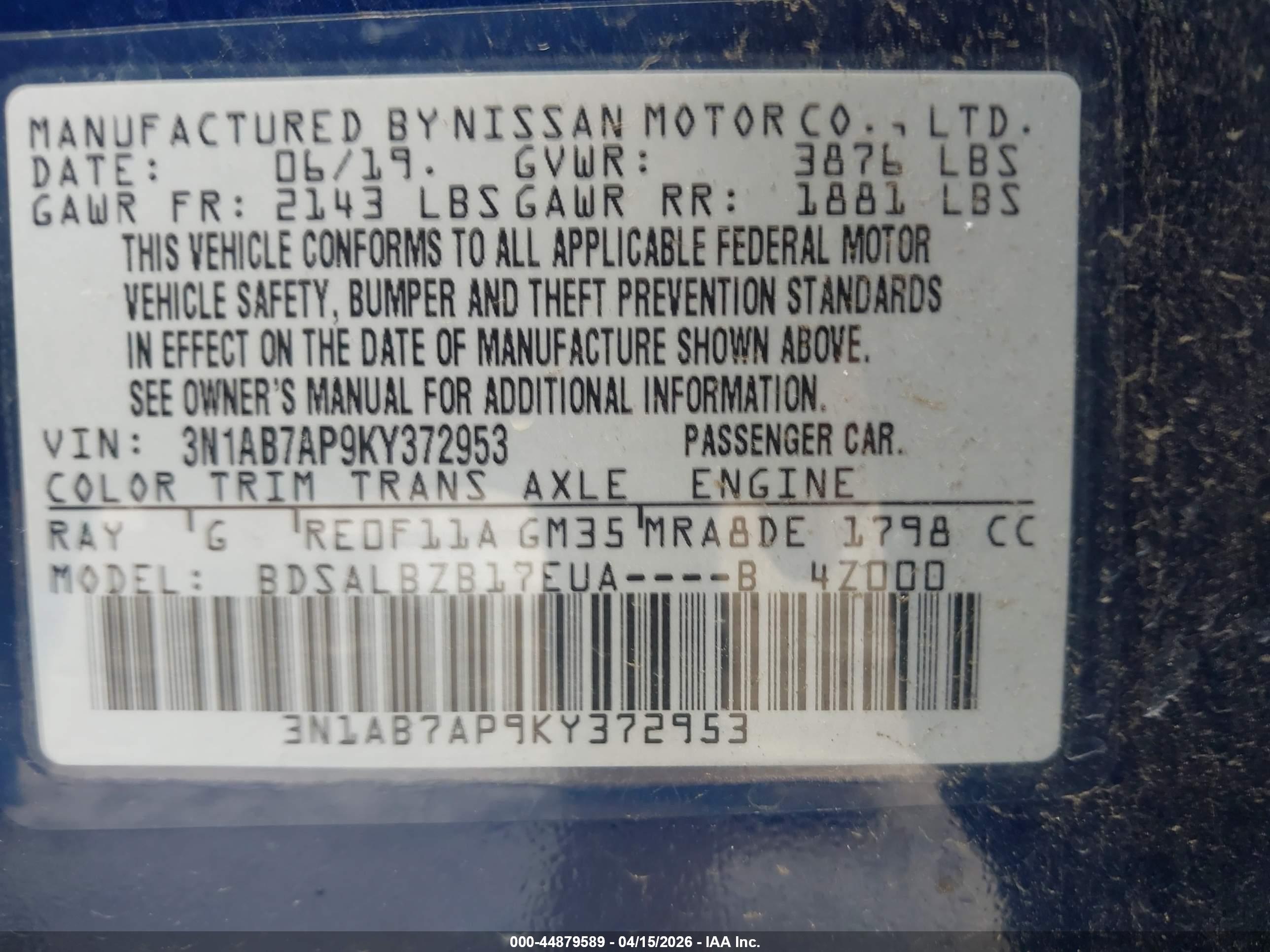 NISSAN SENTRA image 9