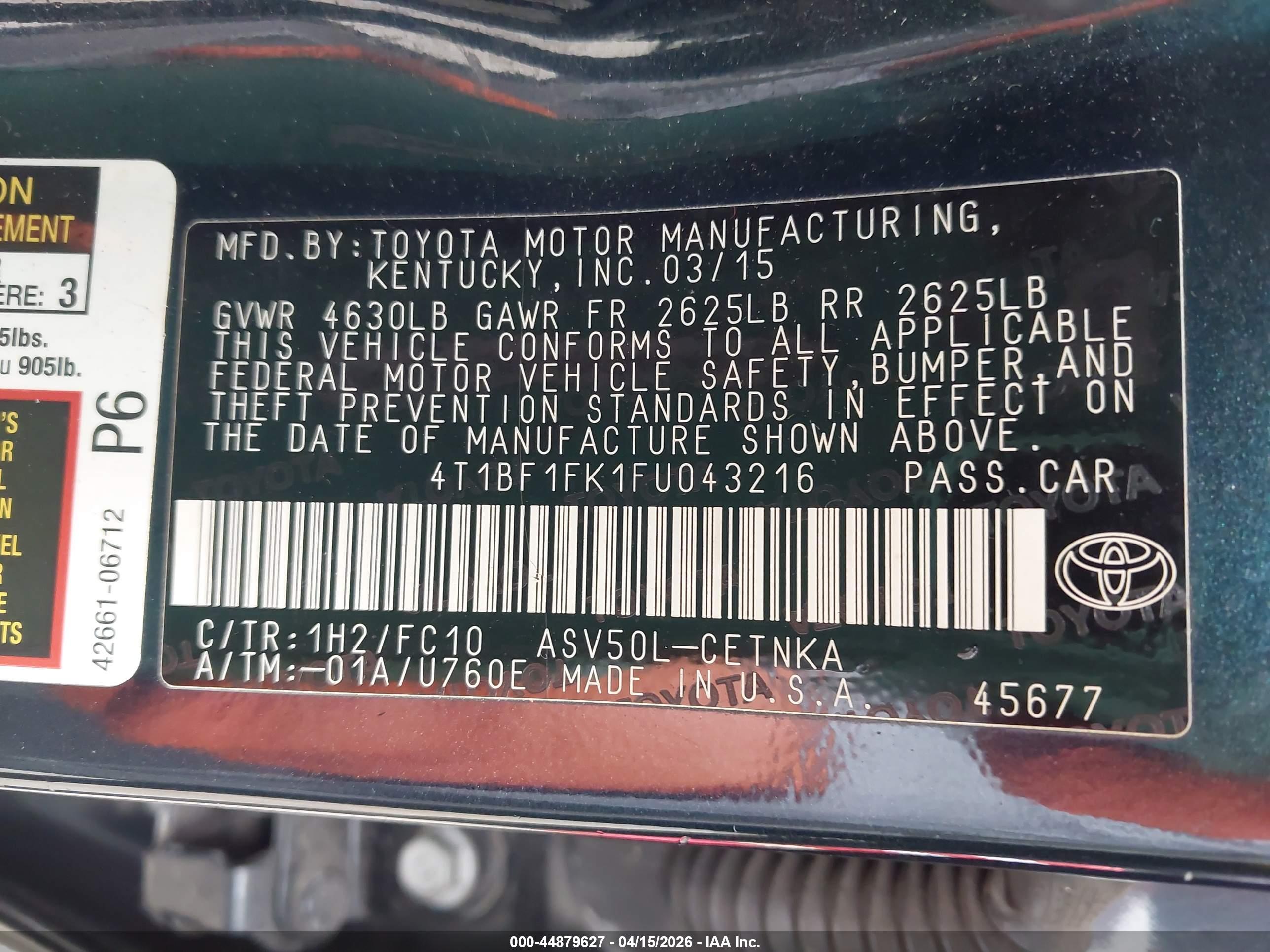 TOYOTA CAMRY image 9
