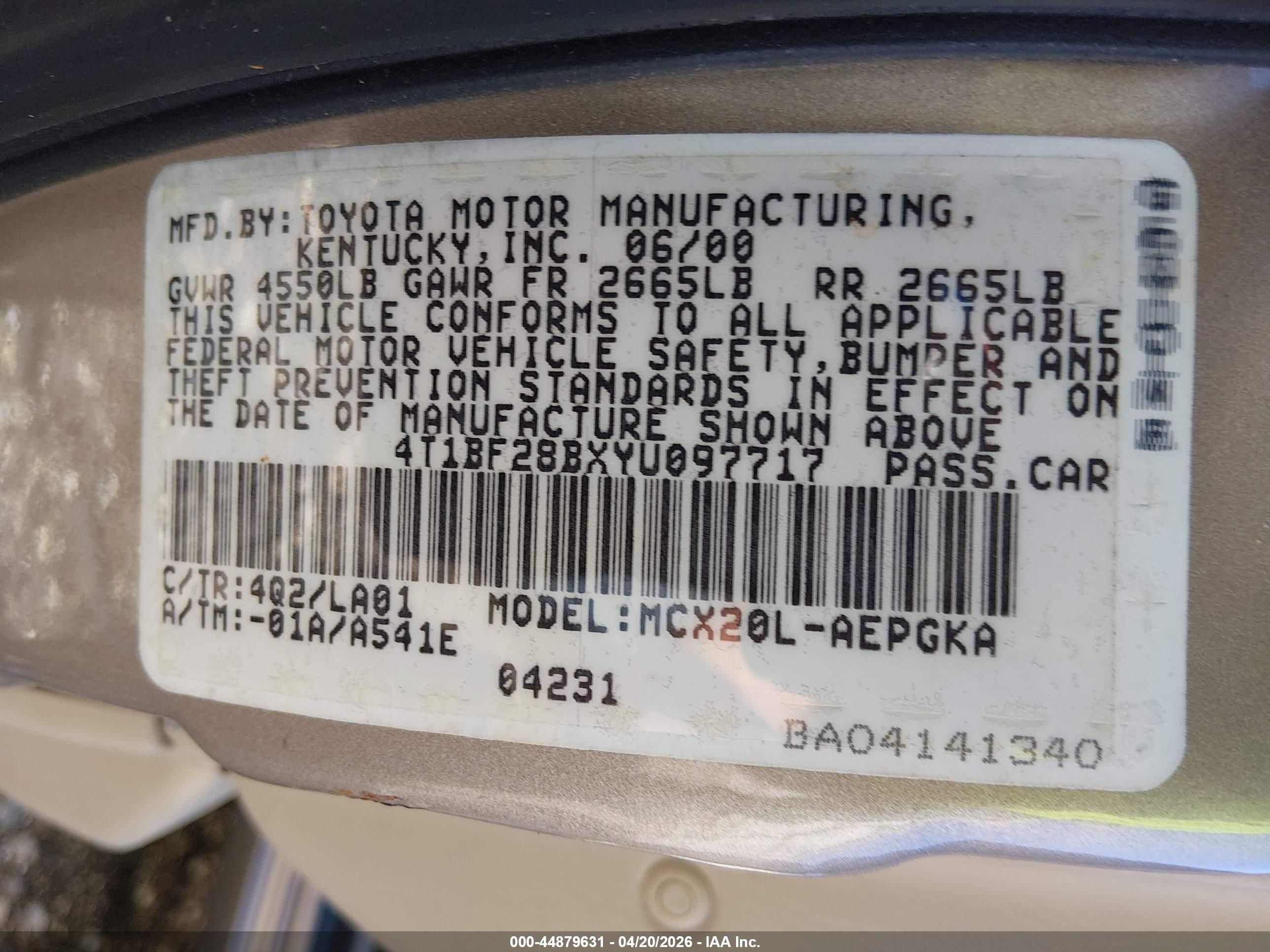 TOYOTA AVALON image 9