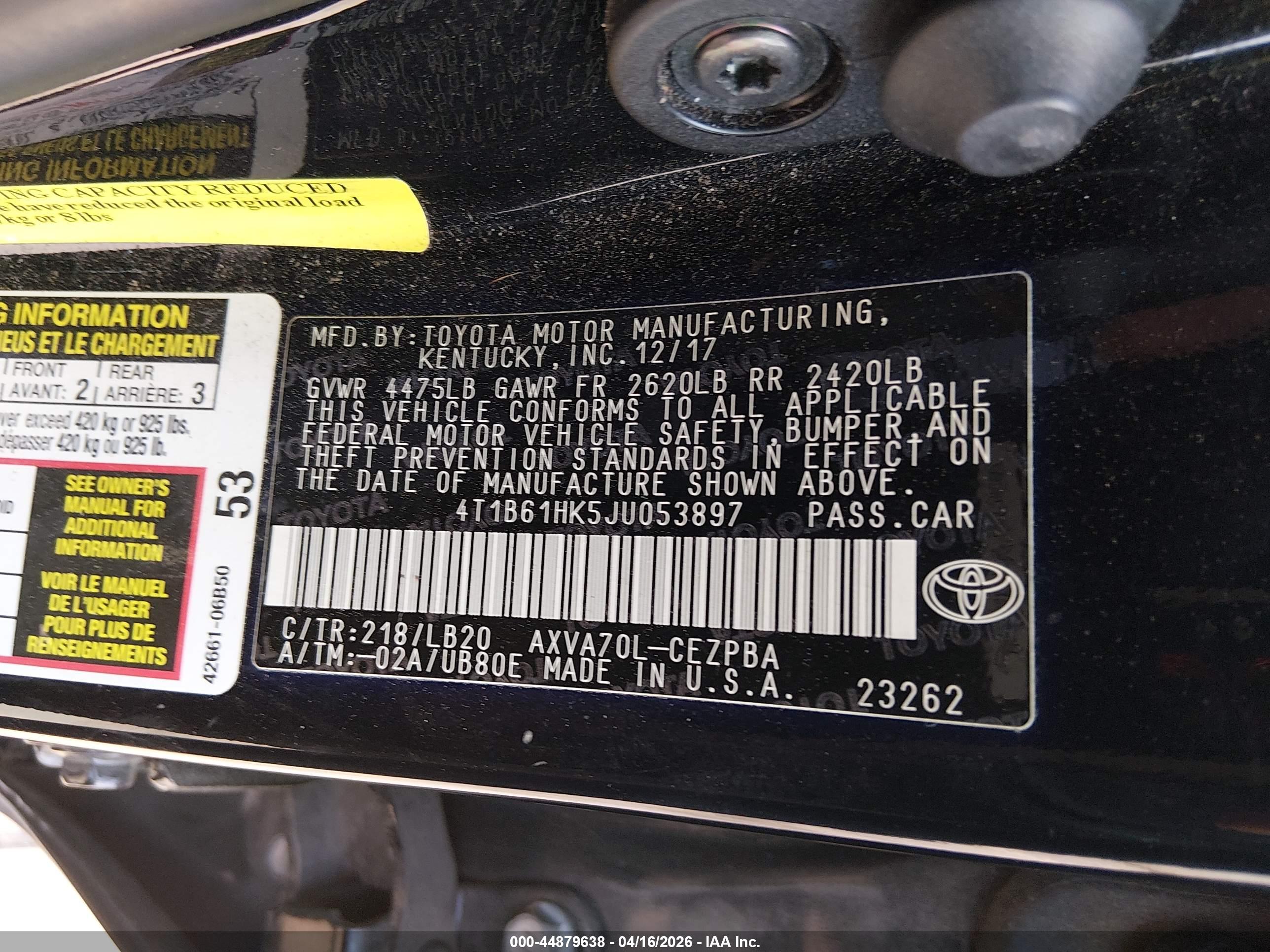 TOYOTA CAMRY image 9