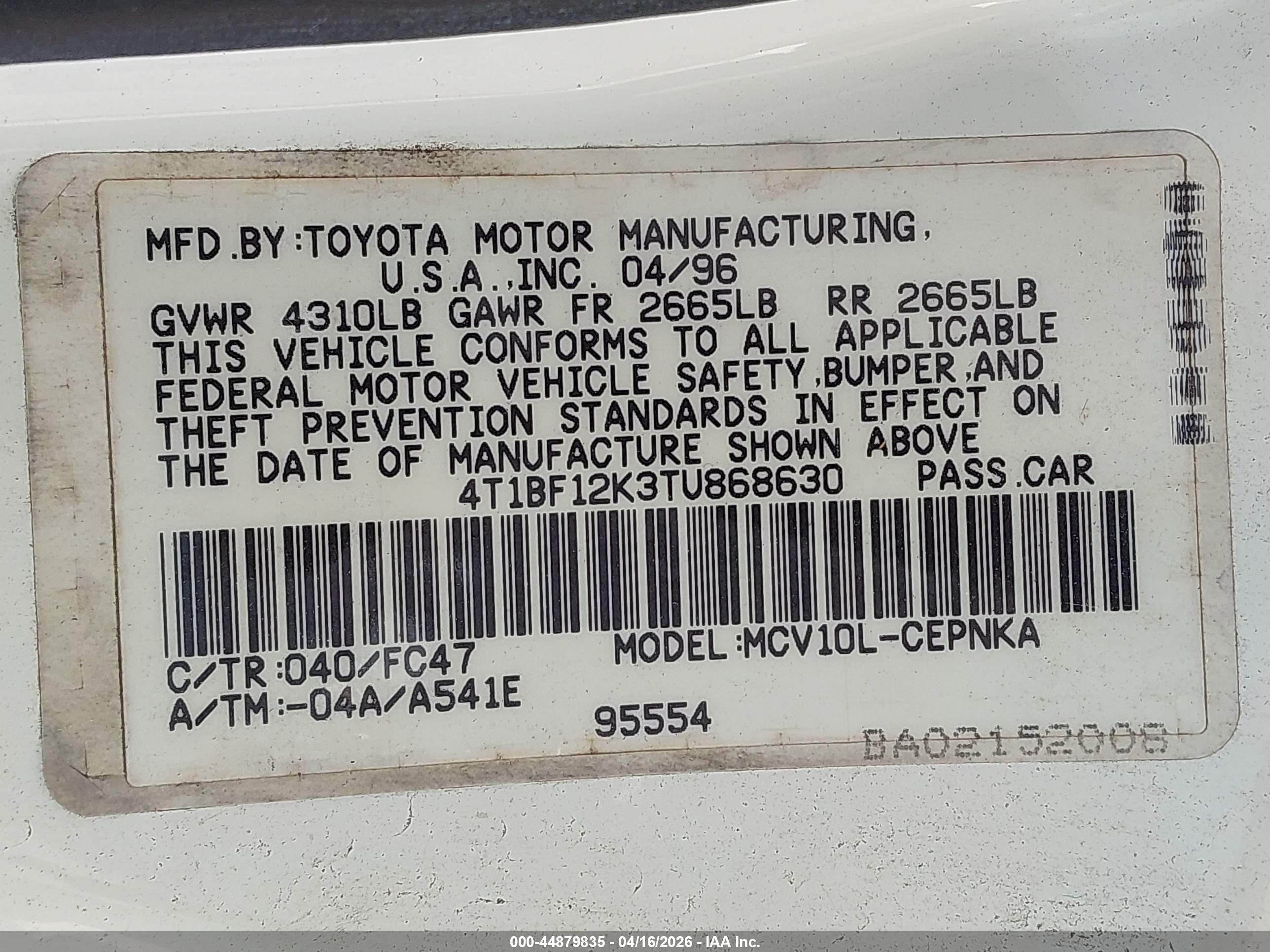 TOYOTA CAMRY image 9