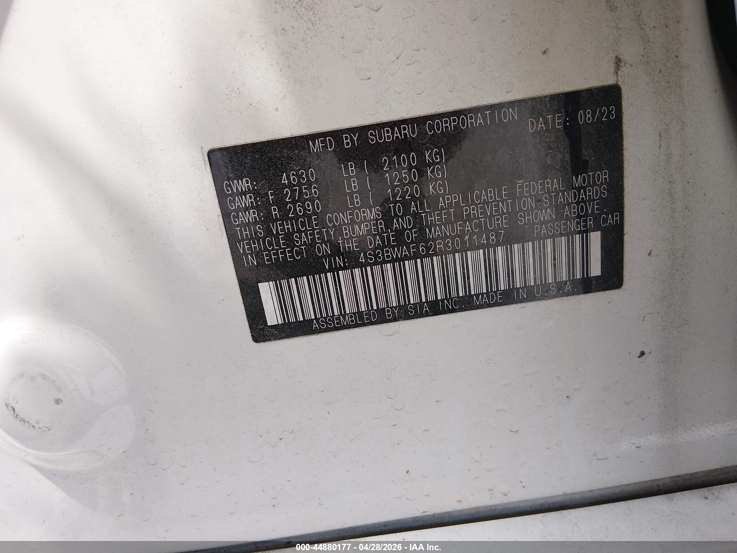 SUBARU LEGACY image 9