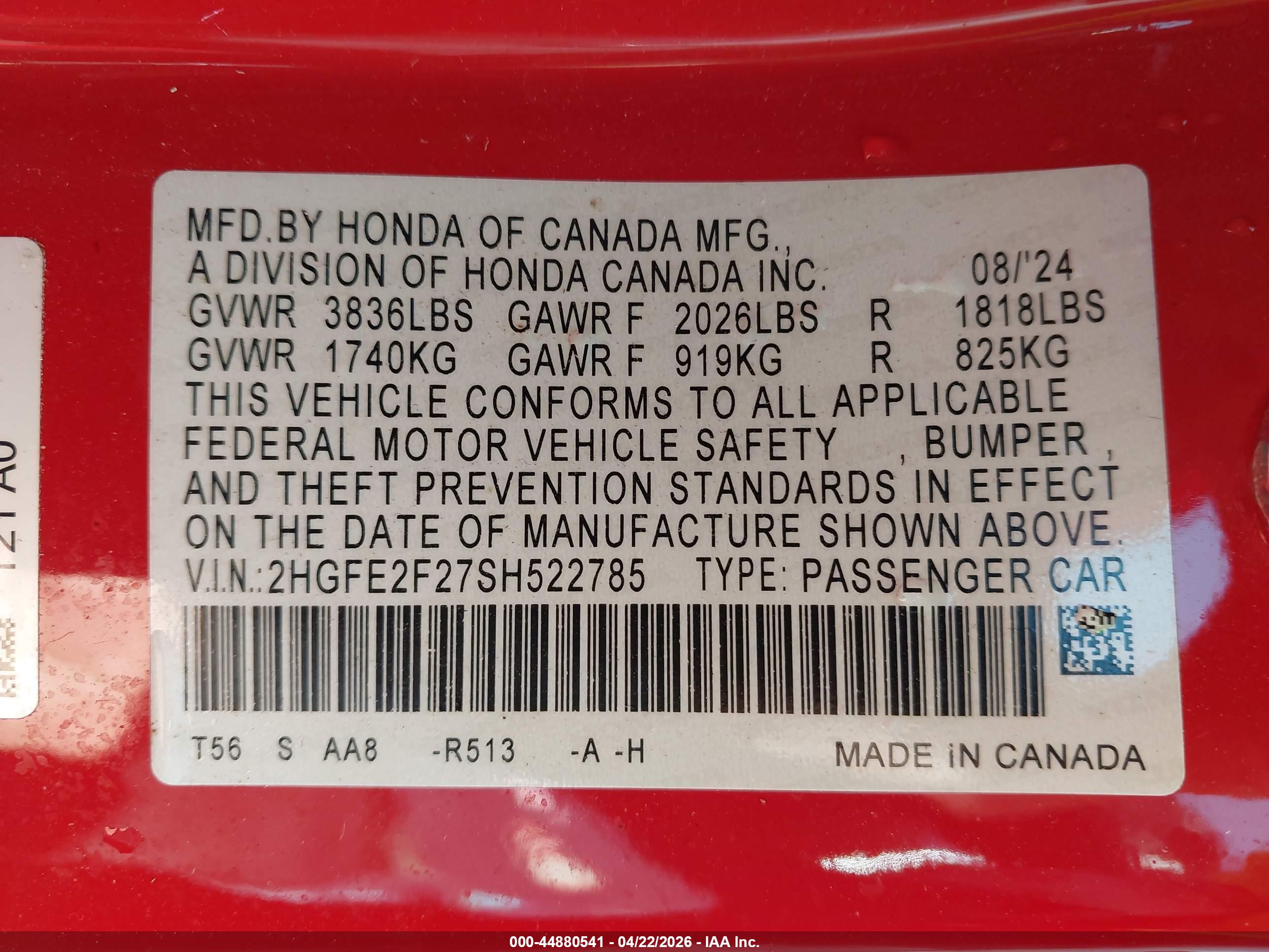 HONDA CIVIC image 9