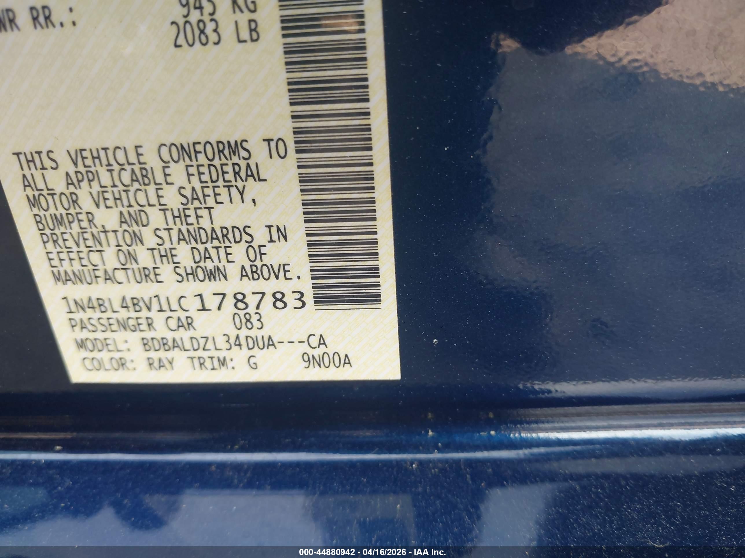 NISSAN ALTIMA image 9