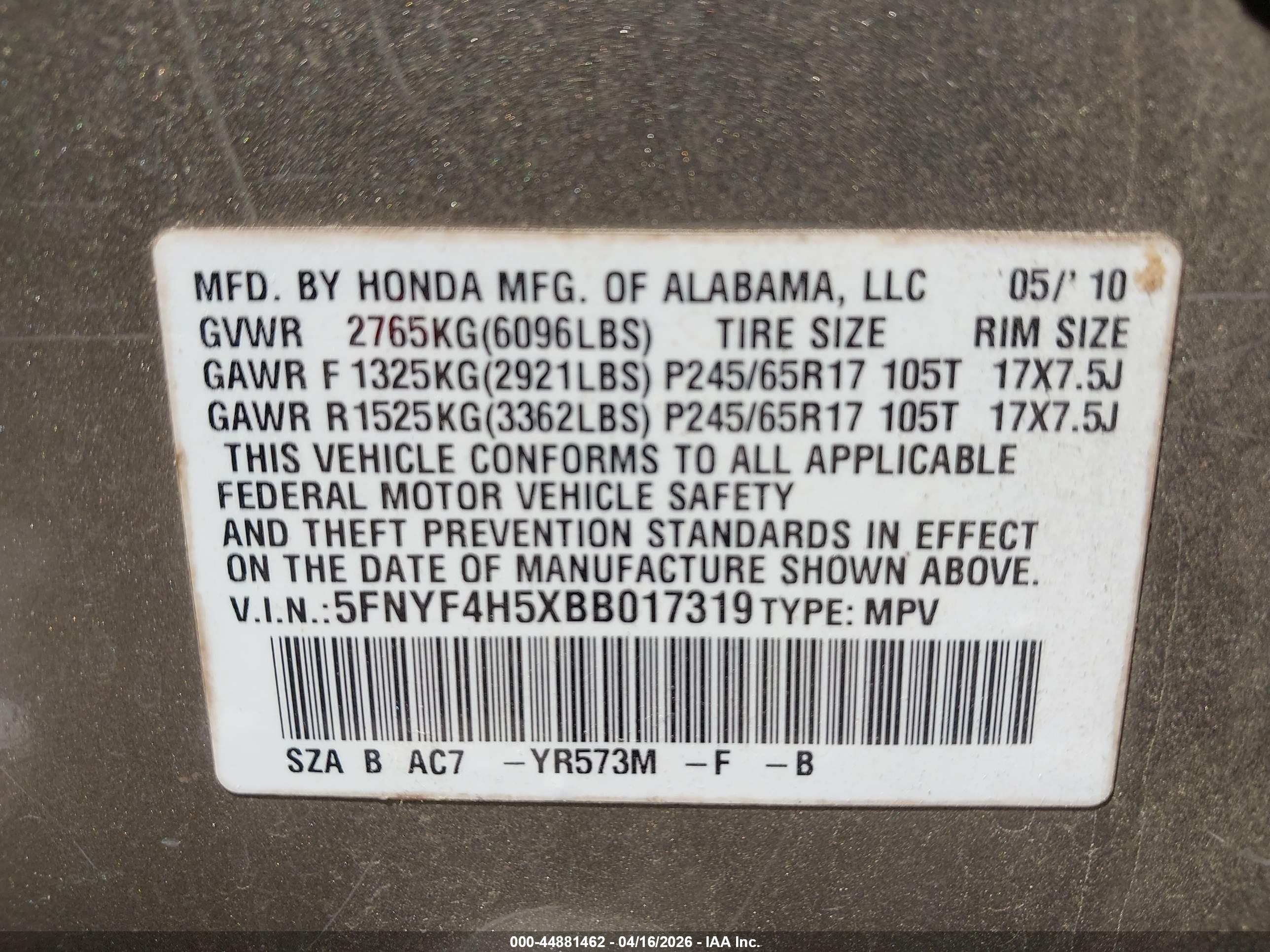 HONDA PILOT image 9
