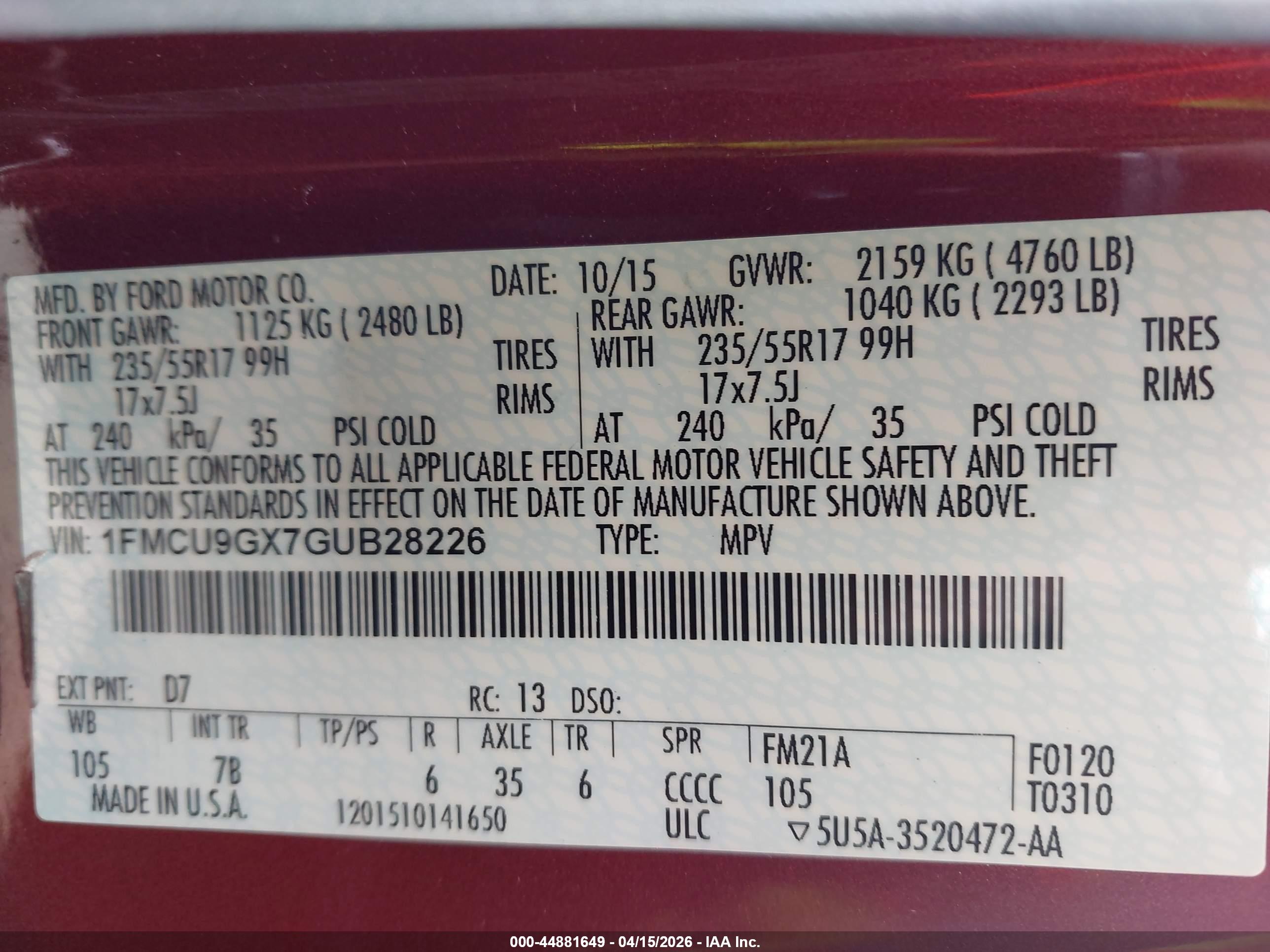 FORD ESCAPE image 9