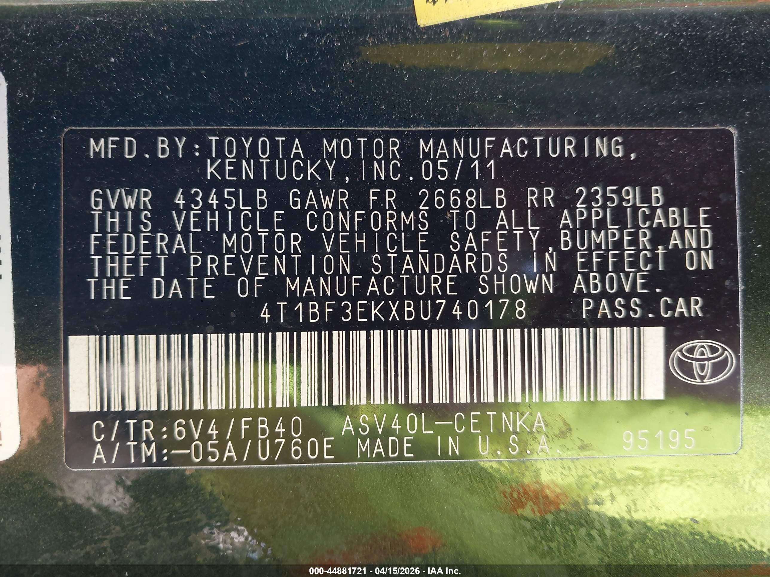 TOYOTA CAMRY image 9