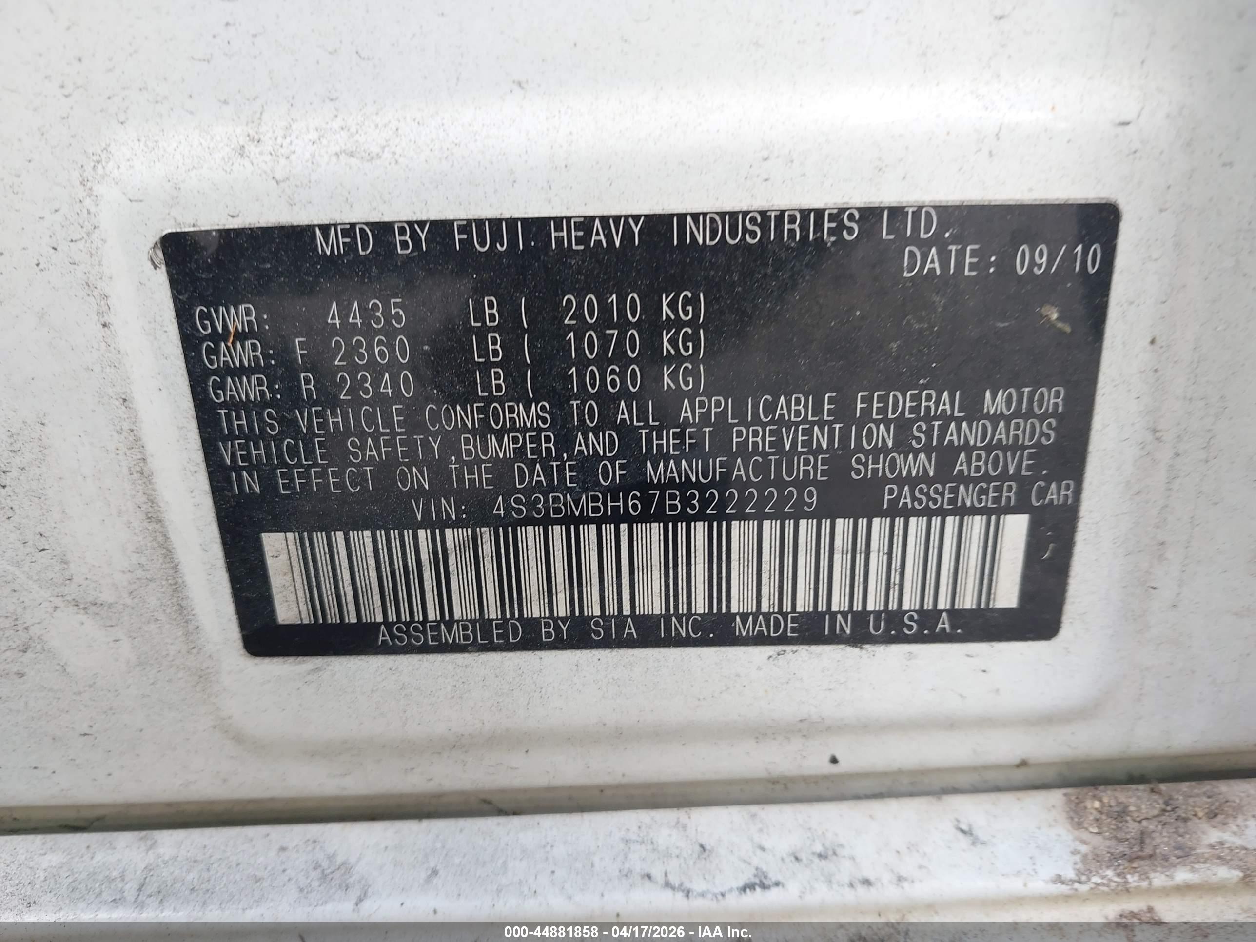 SUBARU LEGACY image 9