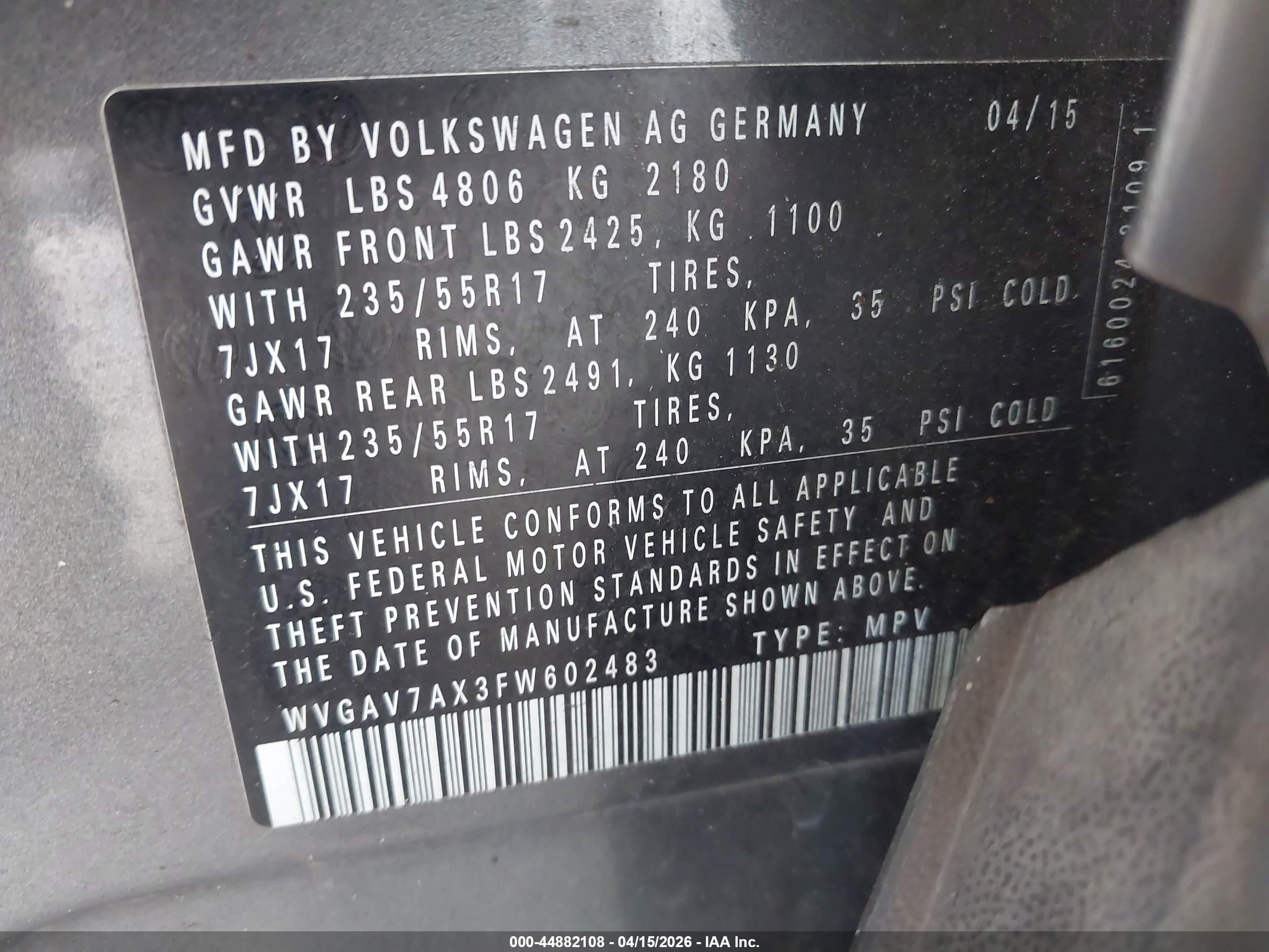 VOLKSWAGEN TIGUAN image 9